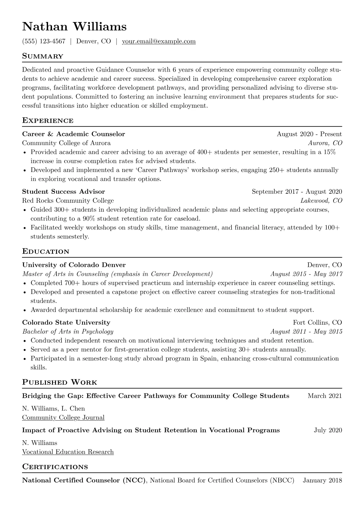 Community College version - Page 1