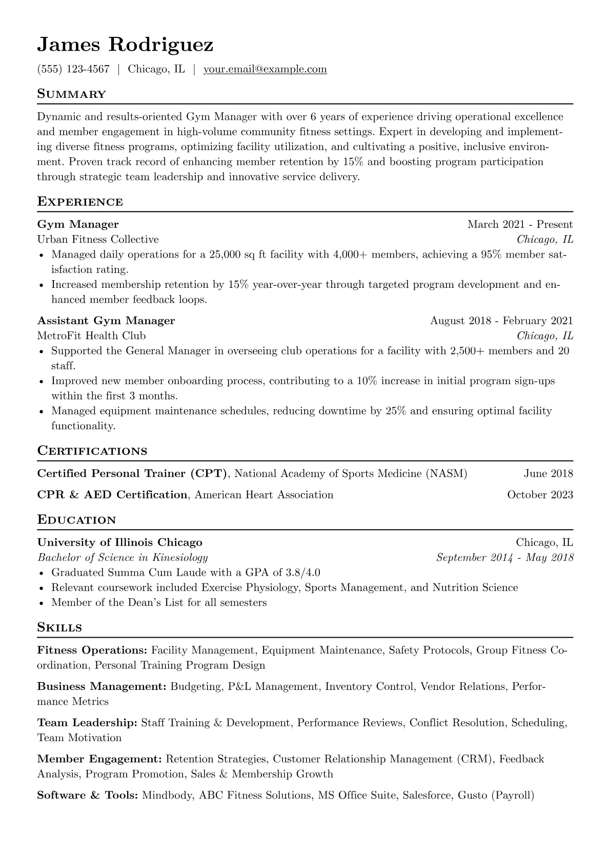 Community Fitness version - Page 1