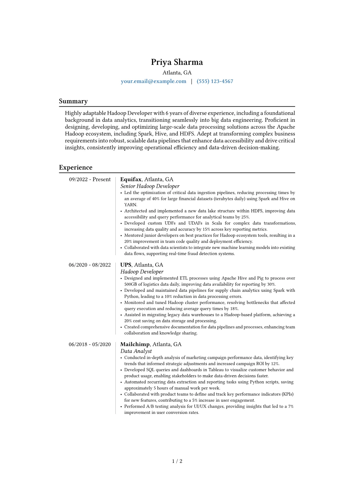 Career changer version - Page 1