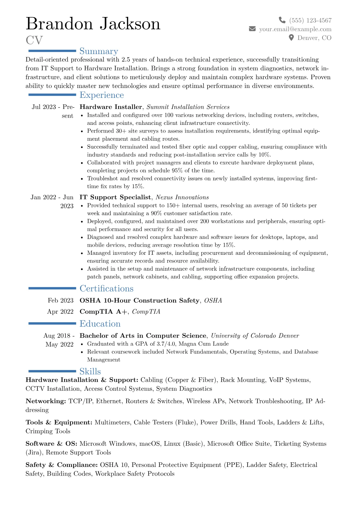 Career changer version - Page 1