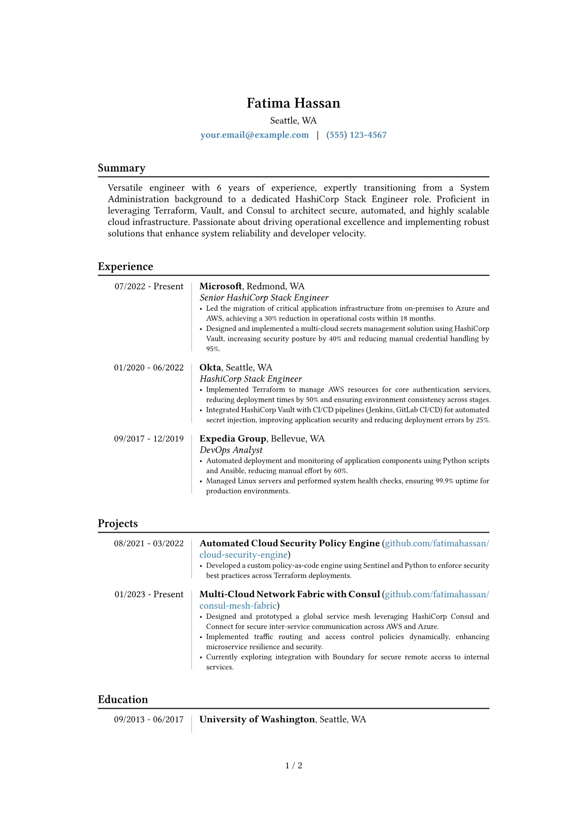 Career changer version - Page 1