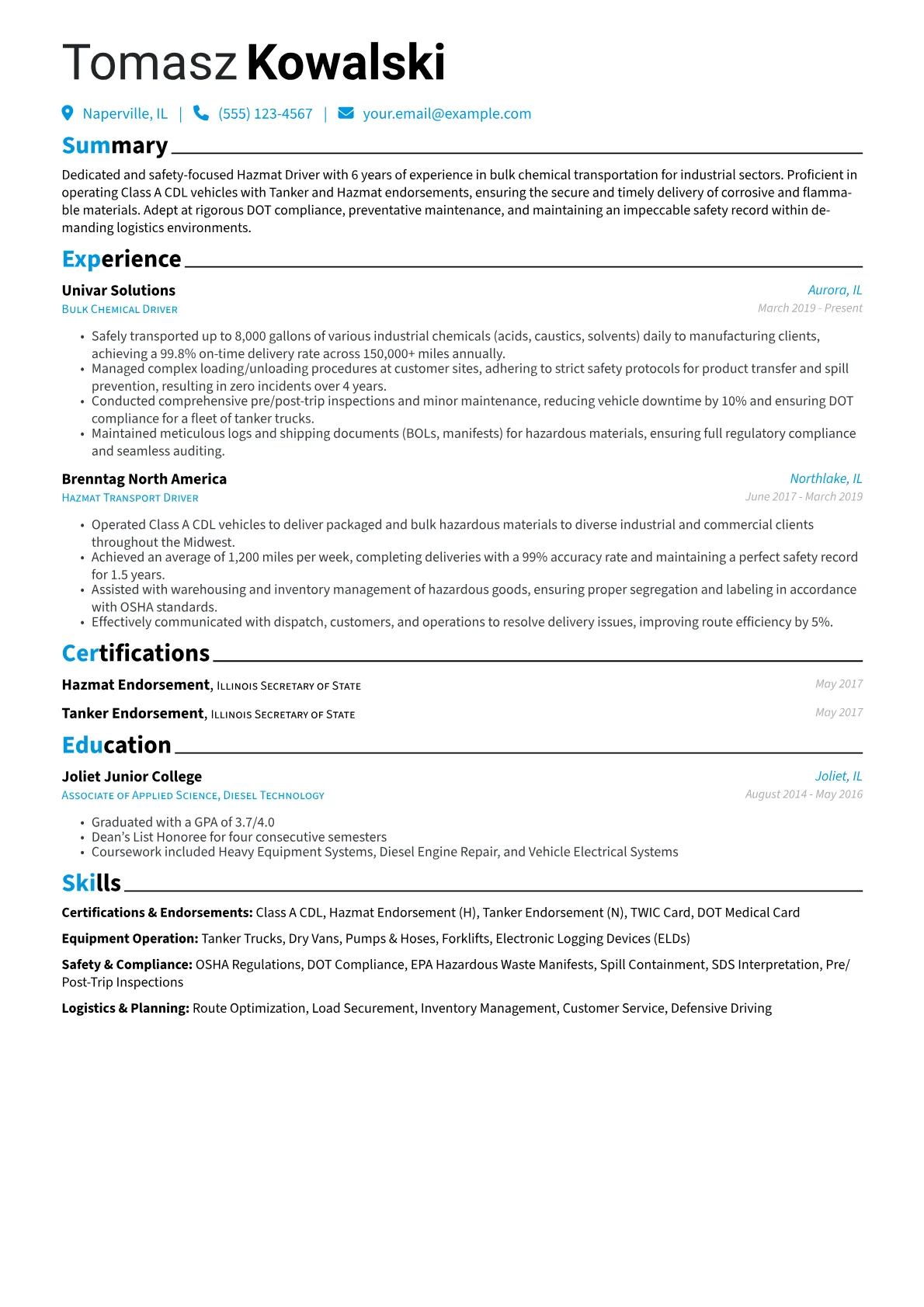 Hazmat Driver version - Page 1
