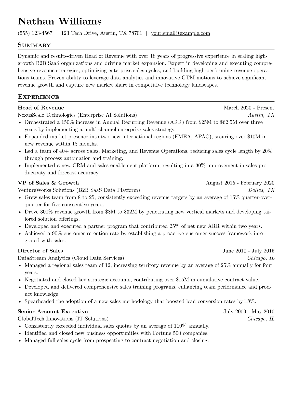Revenue Strategy version - Page 1