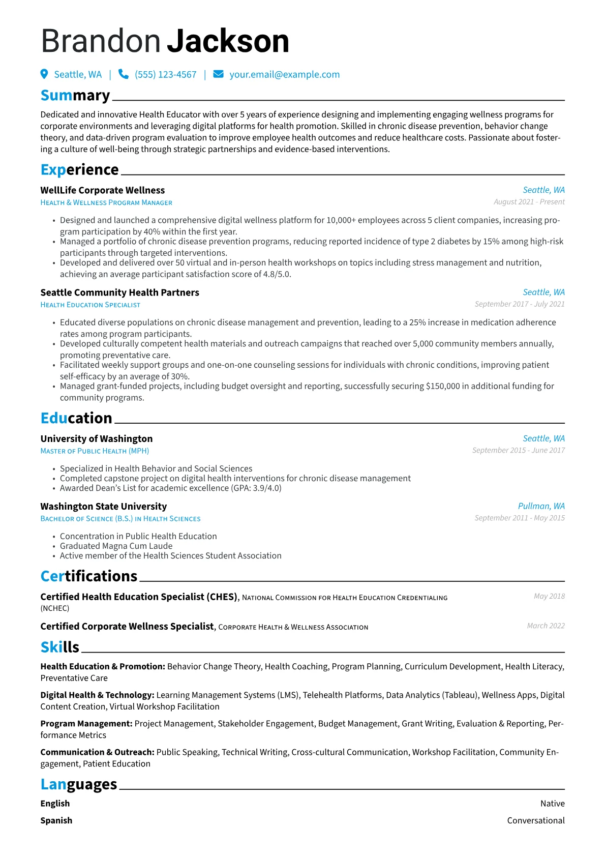 Corporate Wellness version - Page 1