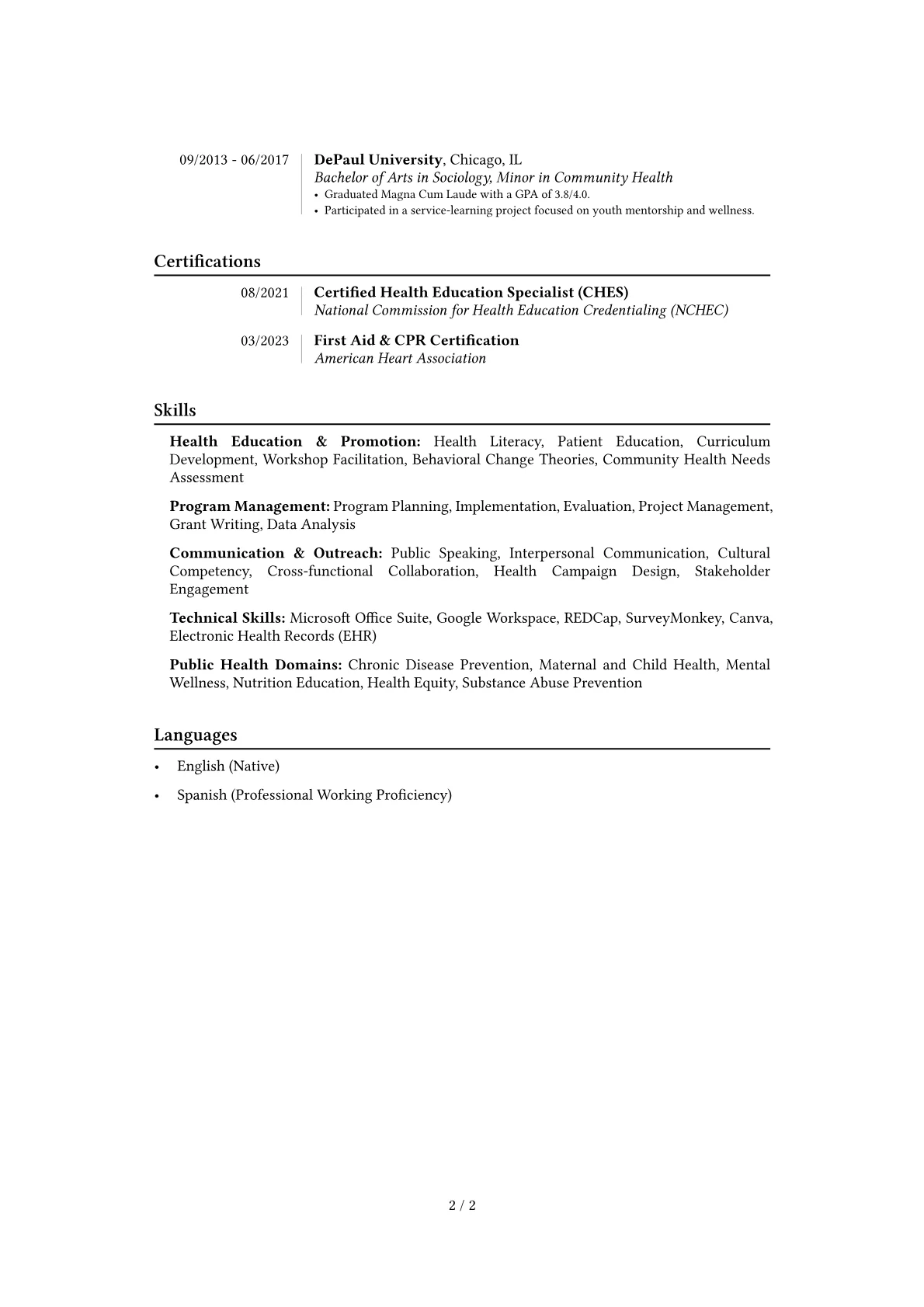 Career changer version - Page 2