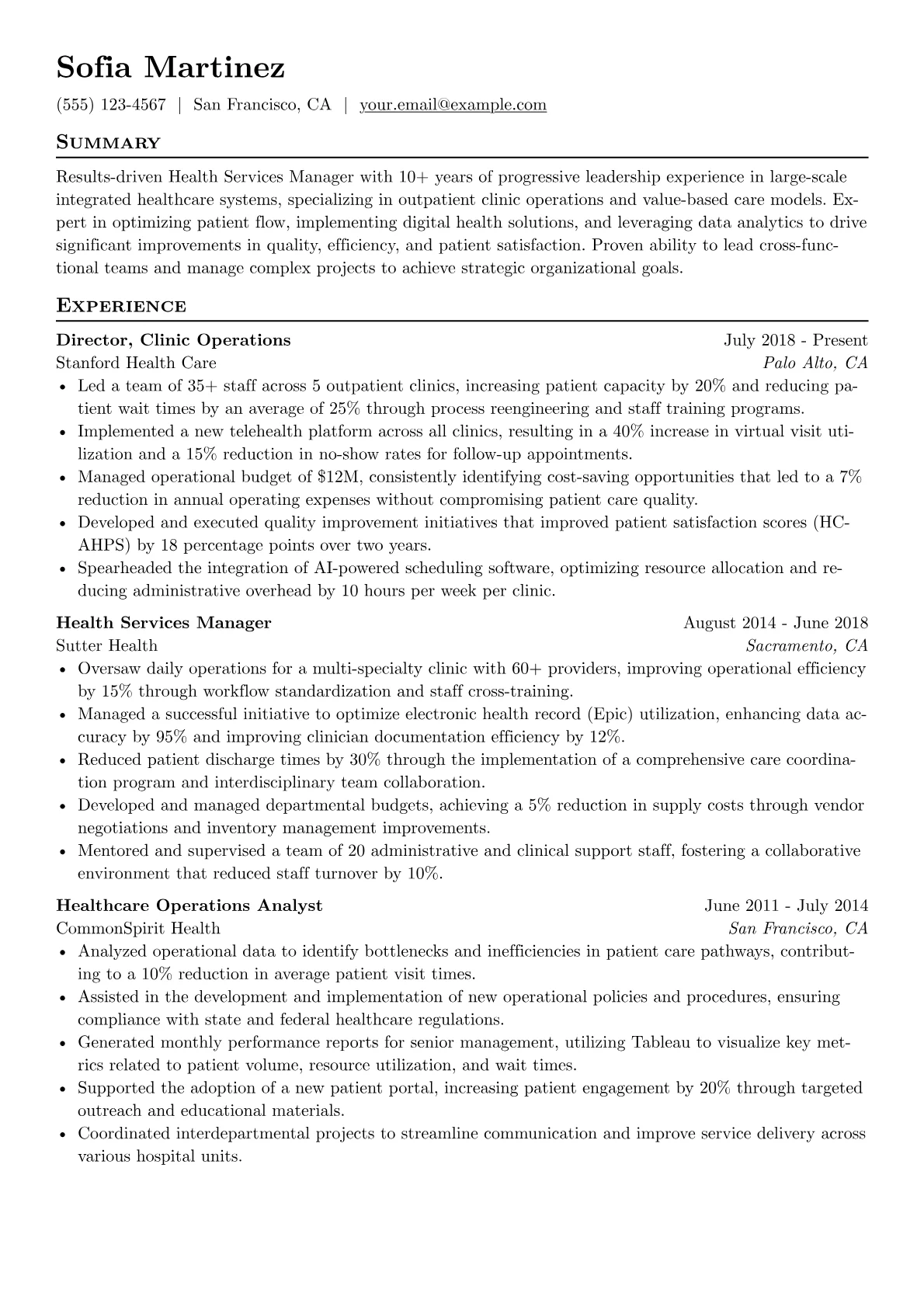 Health Services version - Page 1