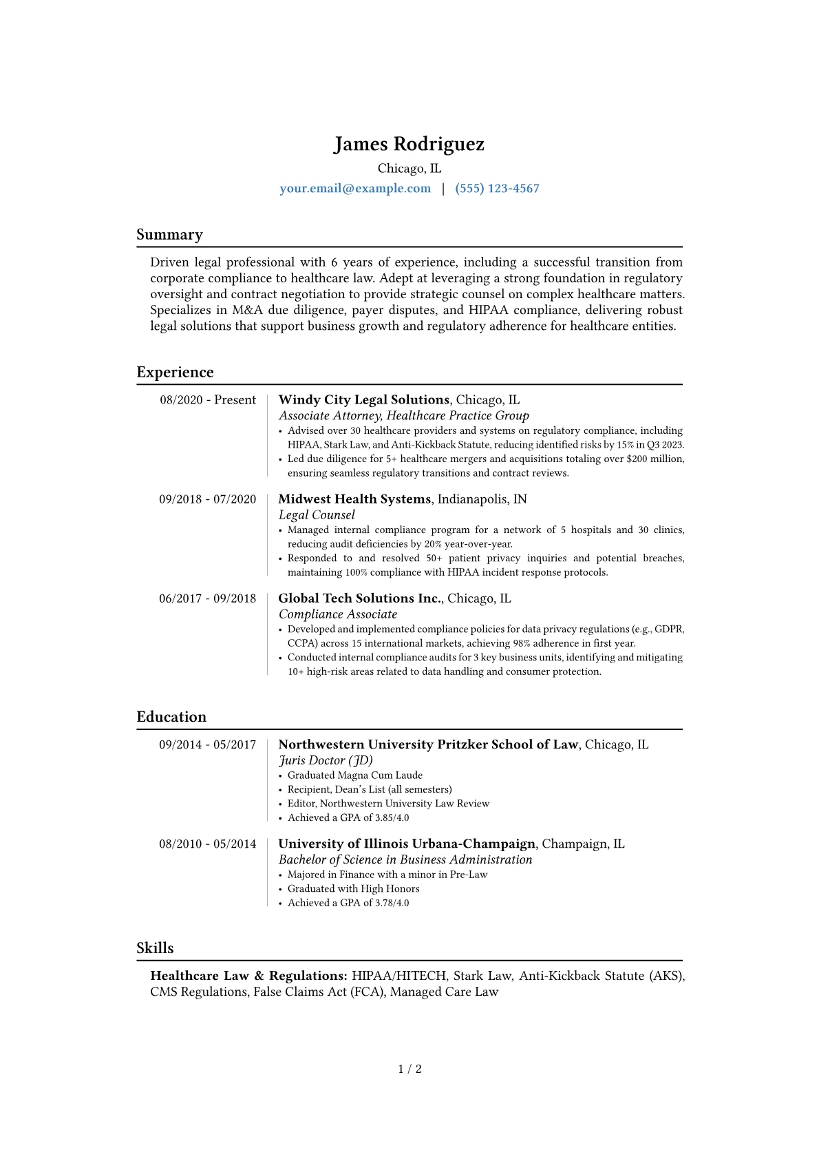 Career changer version - Page 1