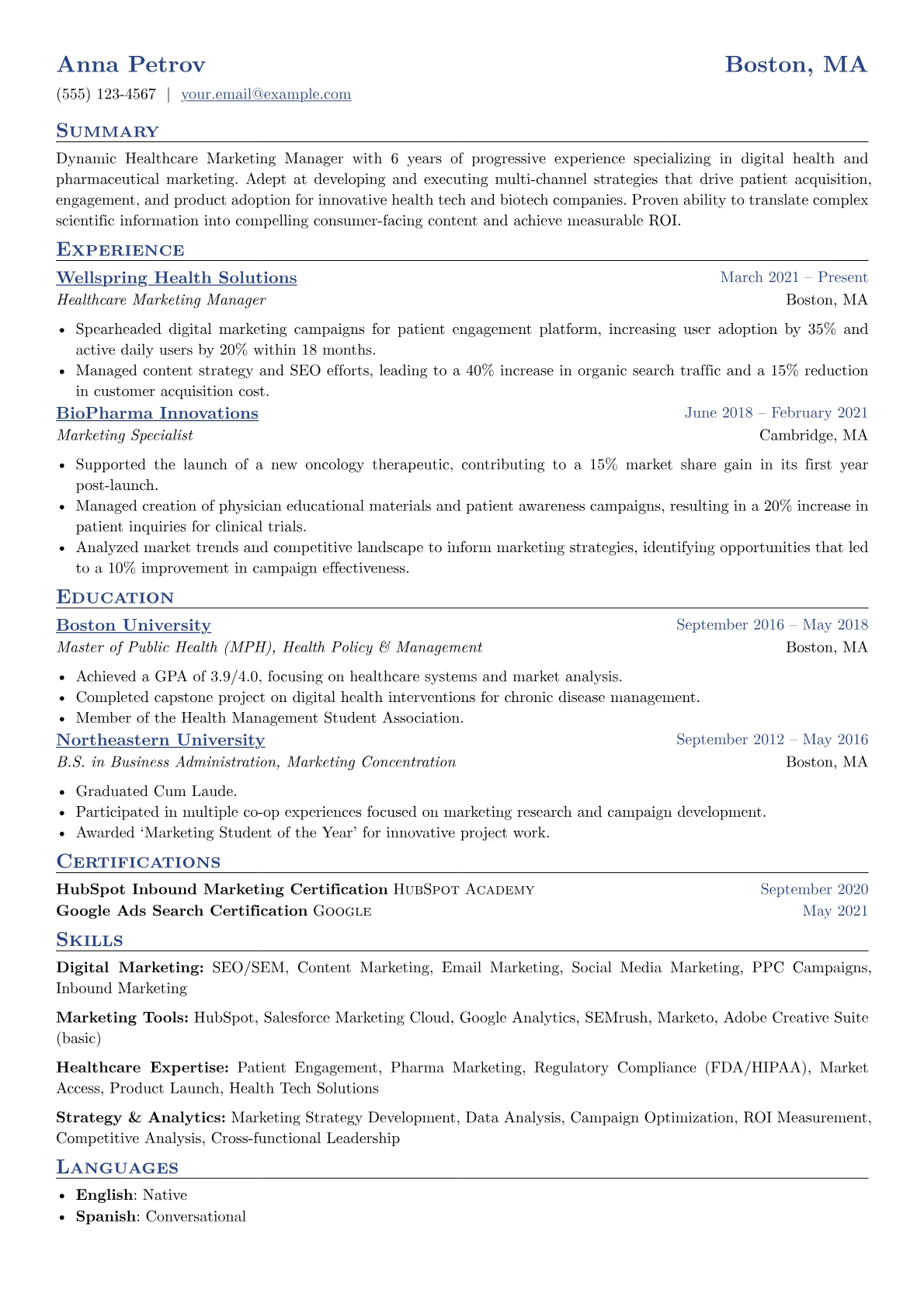 Healthcare Marketing version - Page 1