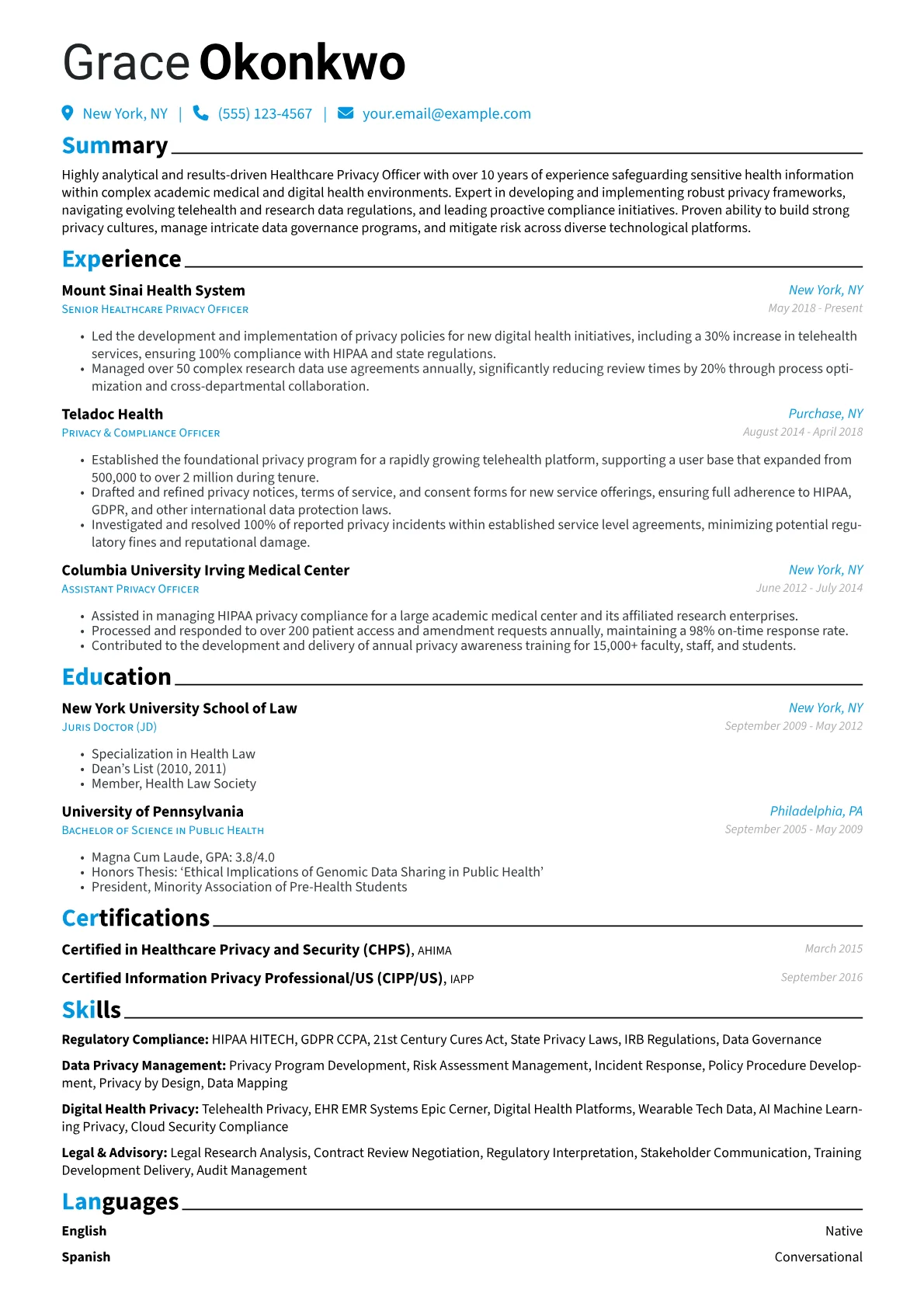 Healthcare Privacy version - Page 1