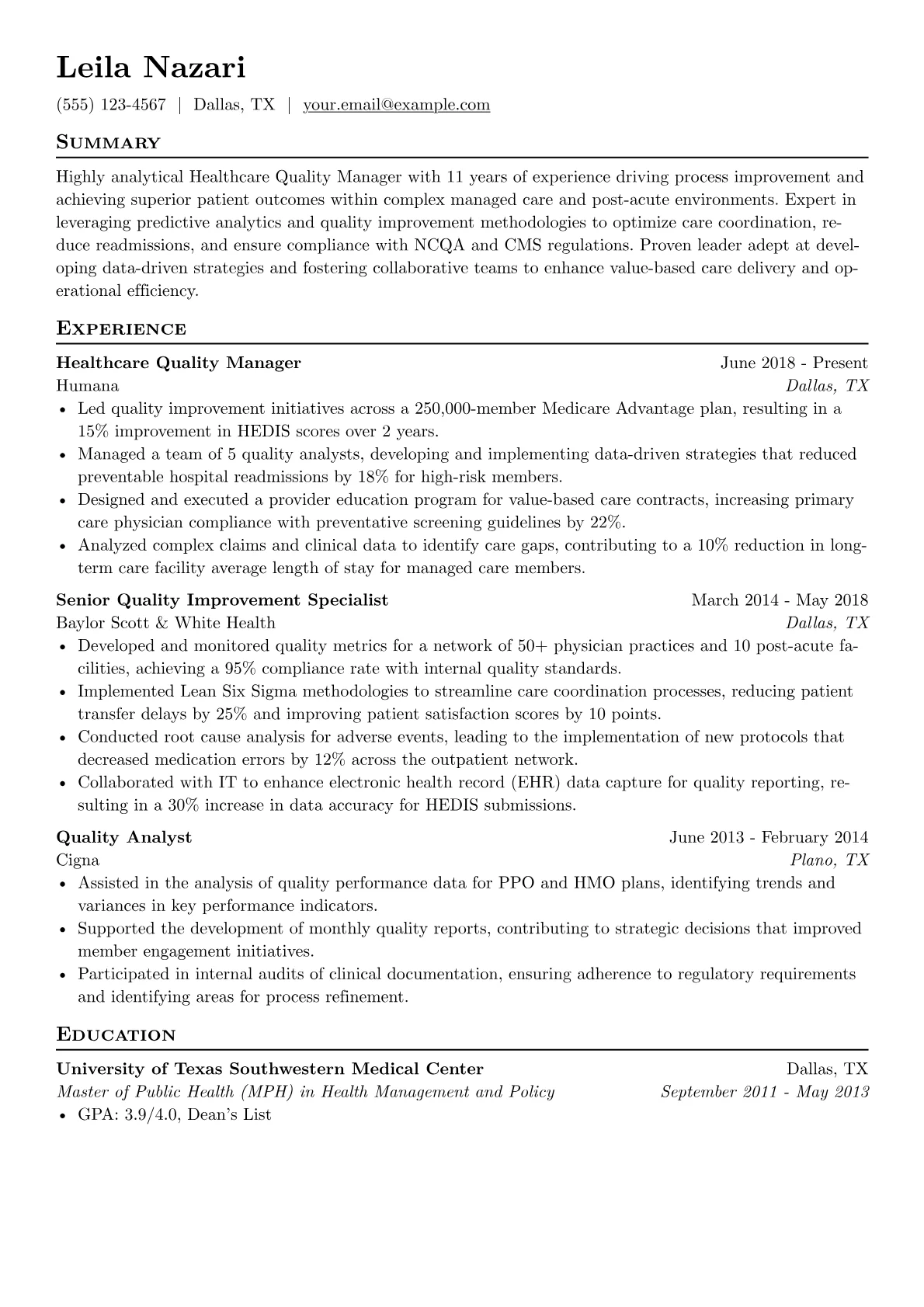 Managed Care version - Page 1
