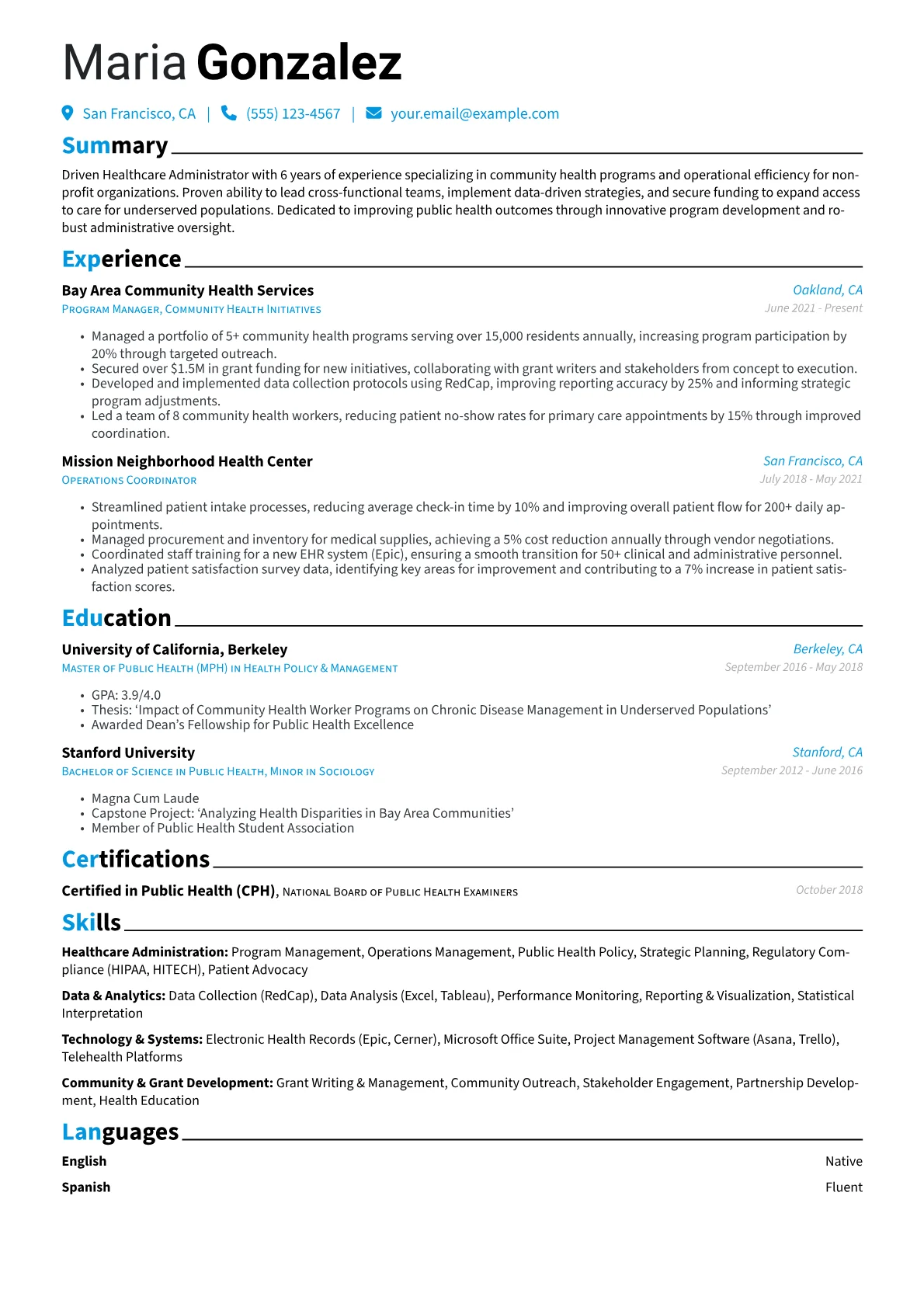 Community Health version - Page 1