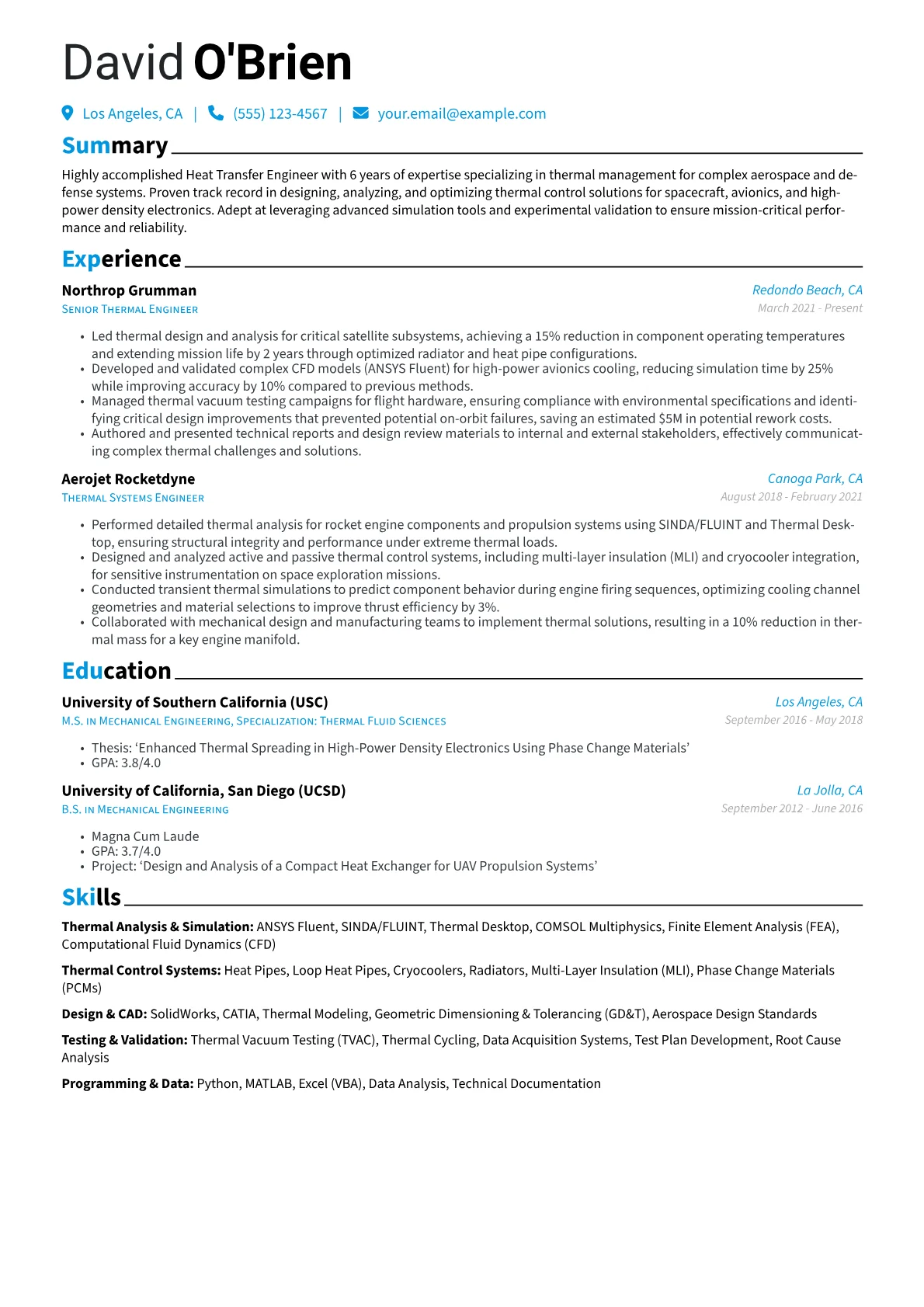 Aerospace Thermal Engineer version - Page 1