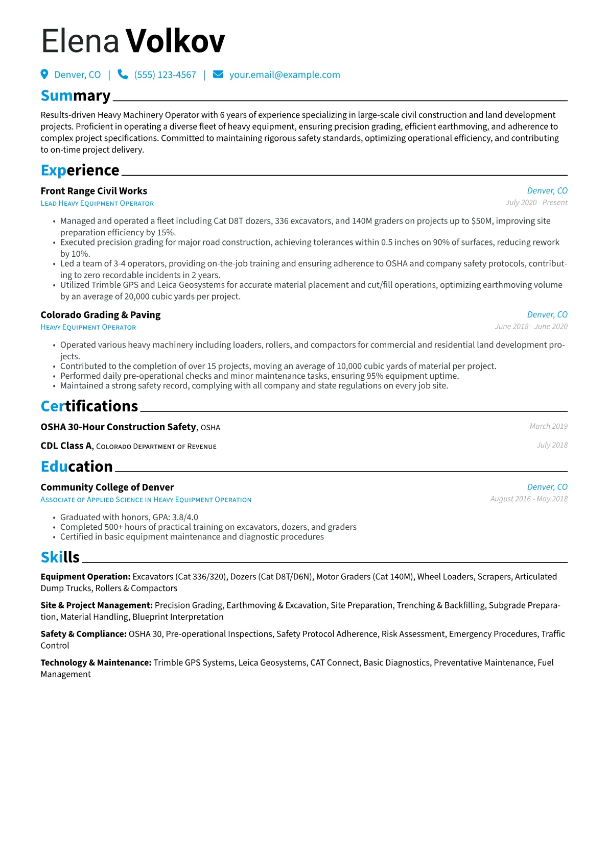 Heavy Civil Projects version - Page 1