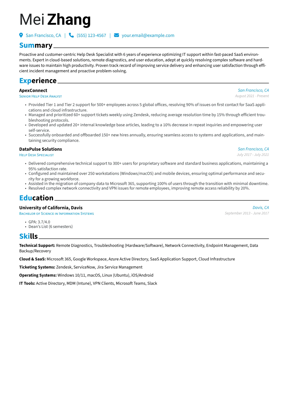 Help Desk Specialist version - Page 1