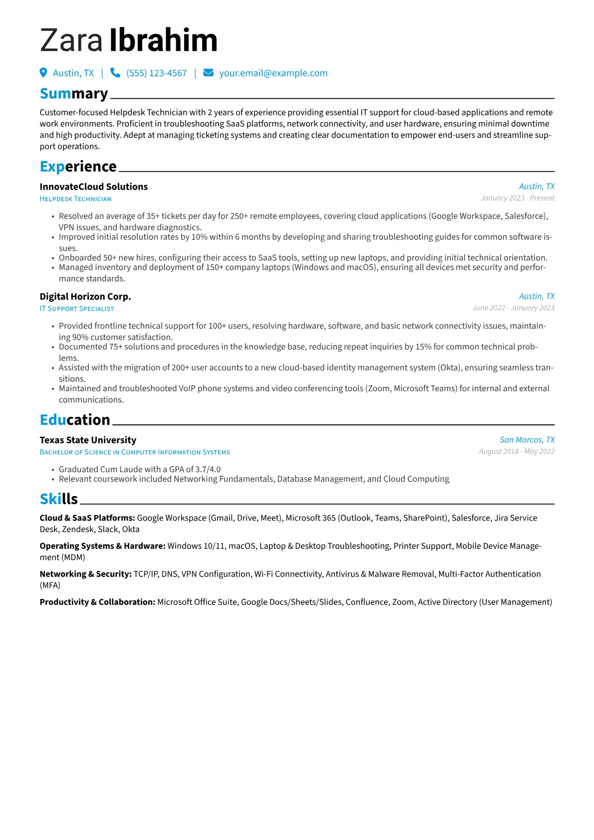 Helpdesk Technician version - Page 1