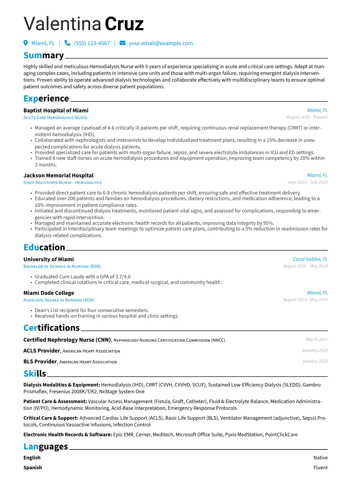 Acute Care version - Page 1