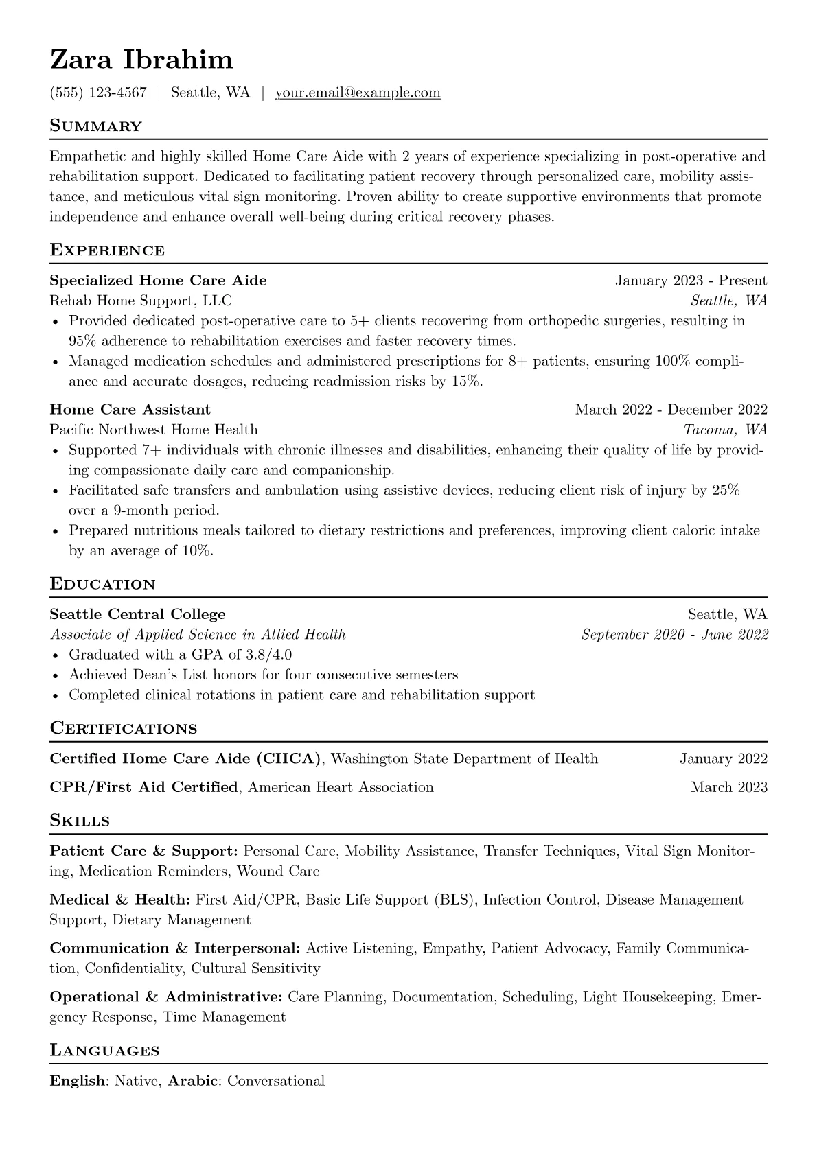 Post-Operative version - Page 1