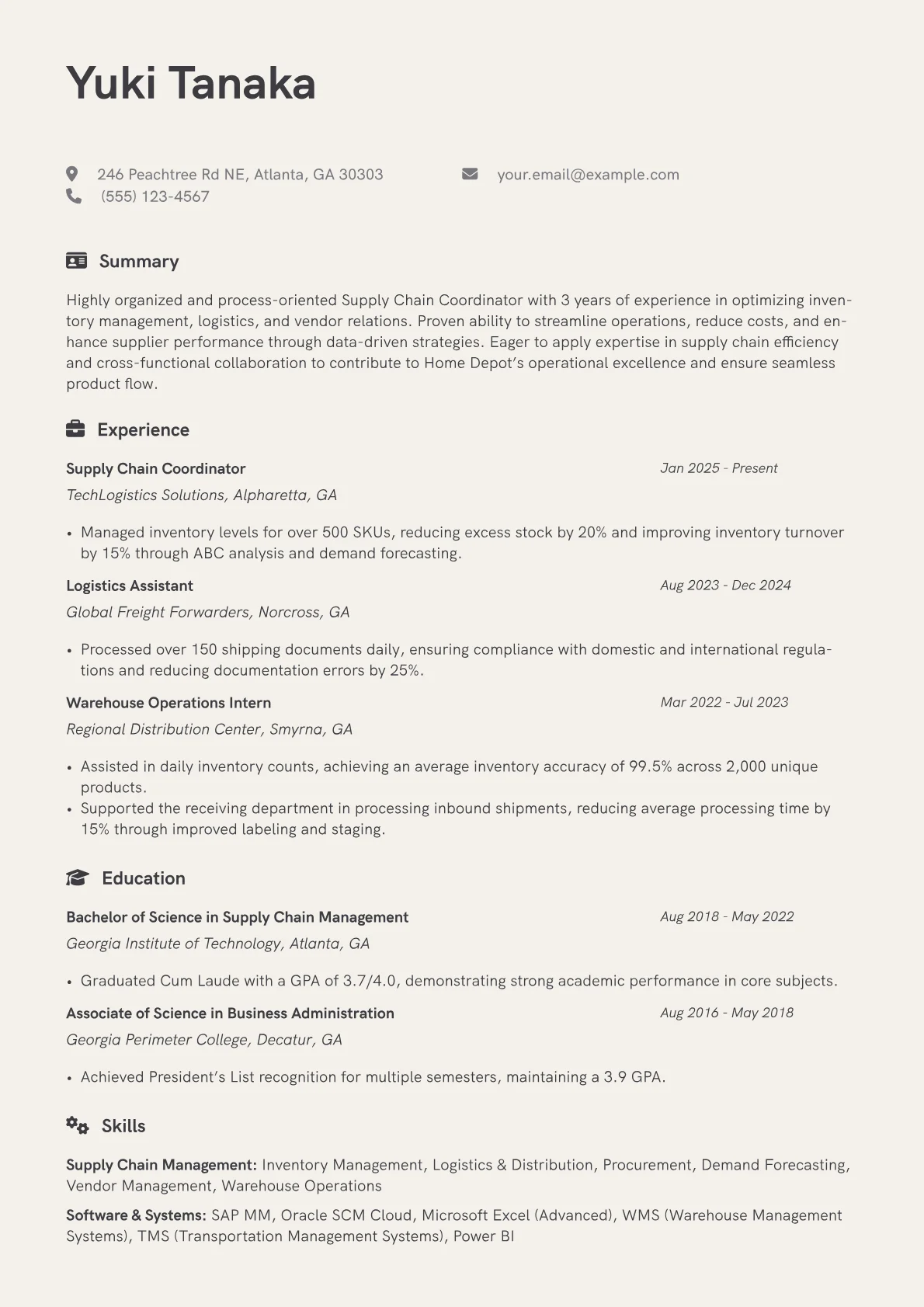 Supply Chain Management version - Page 1