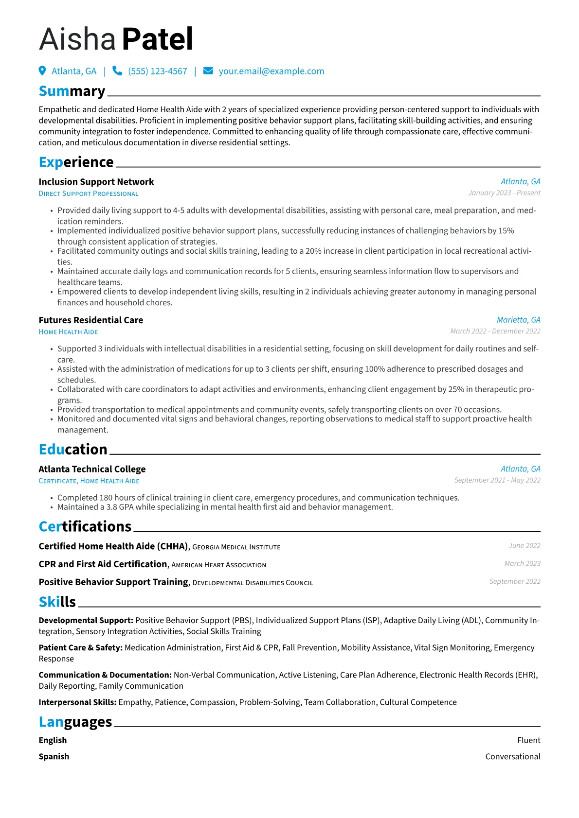 Developmental Support version - Page 1