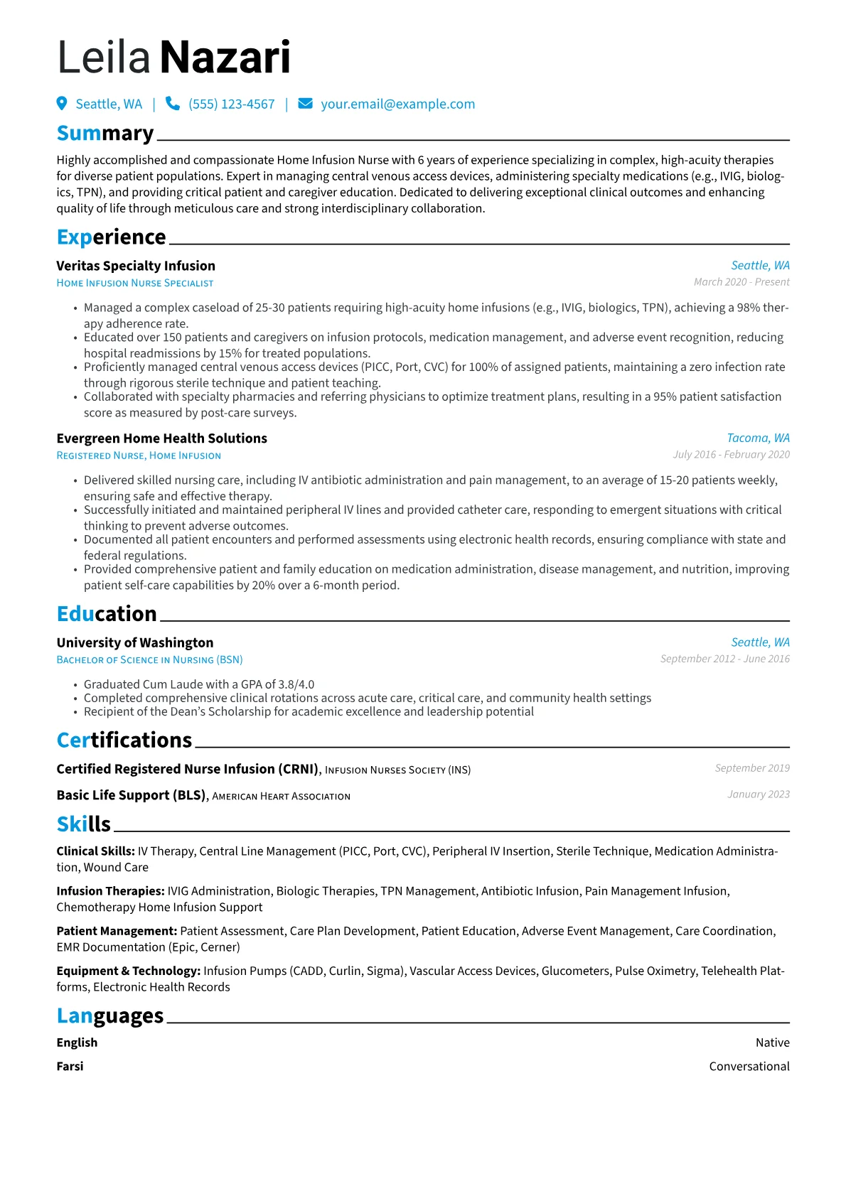 Home Infusion Nurse version - Page 1
