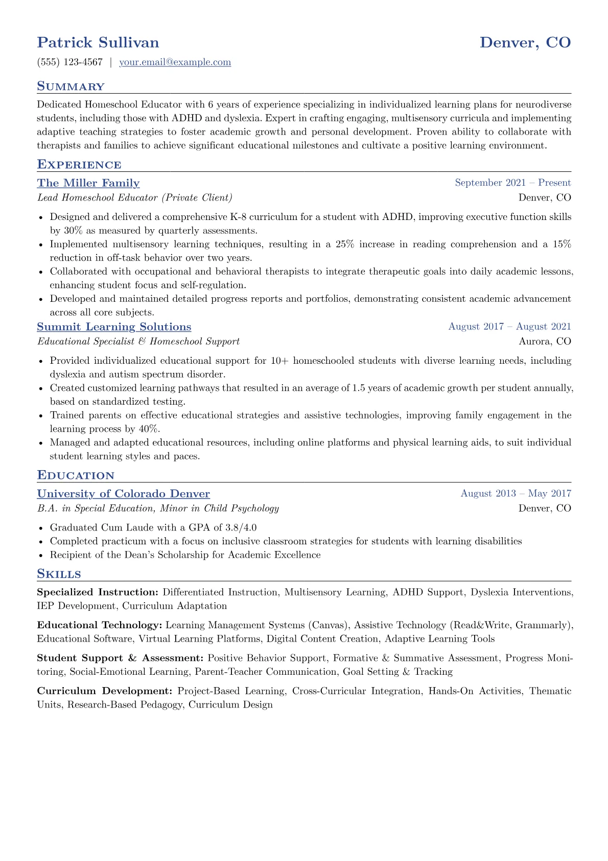 Homeschool Teacher version - Page 1