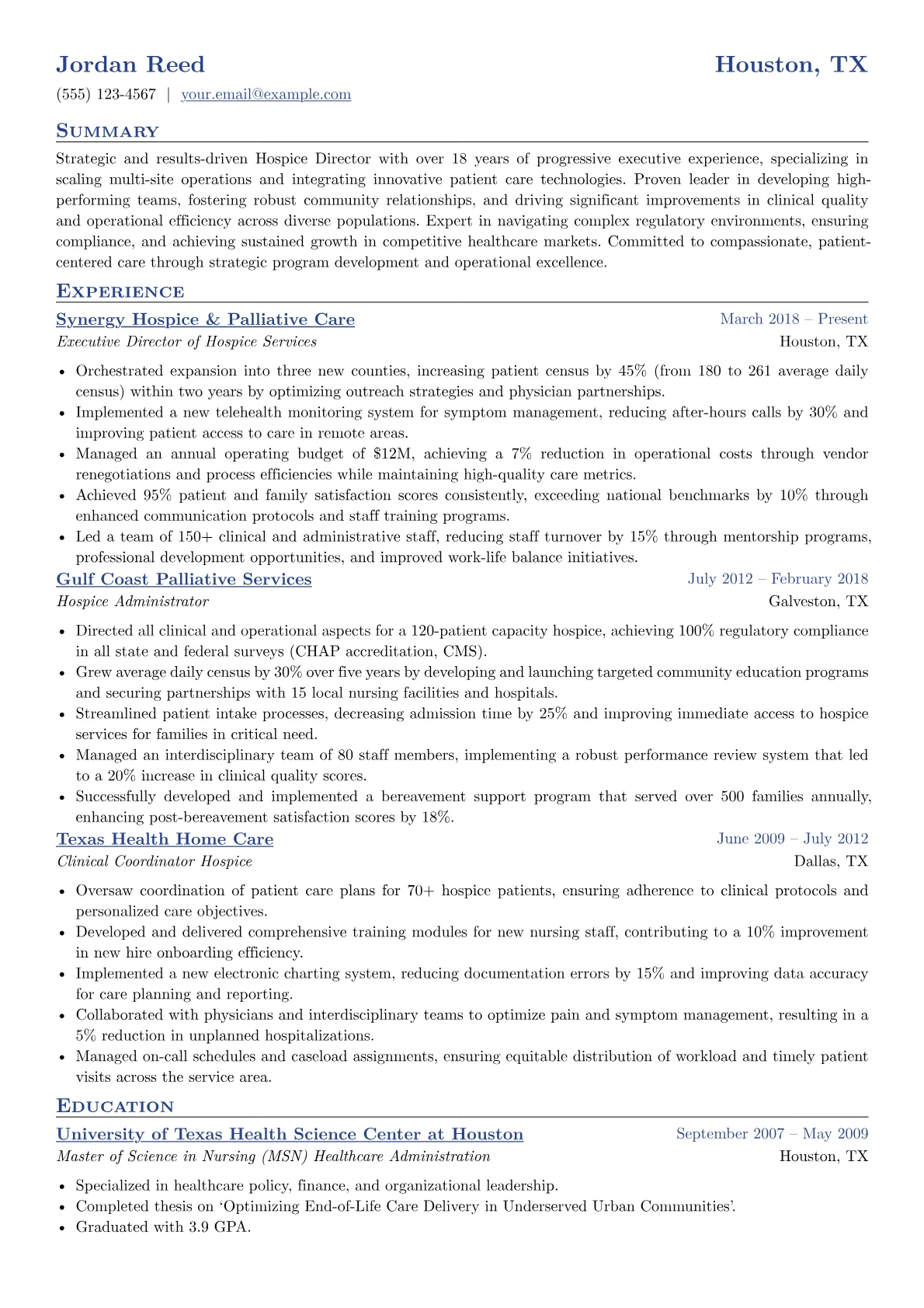 Hospice Director version - Page 1