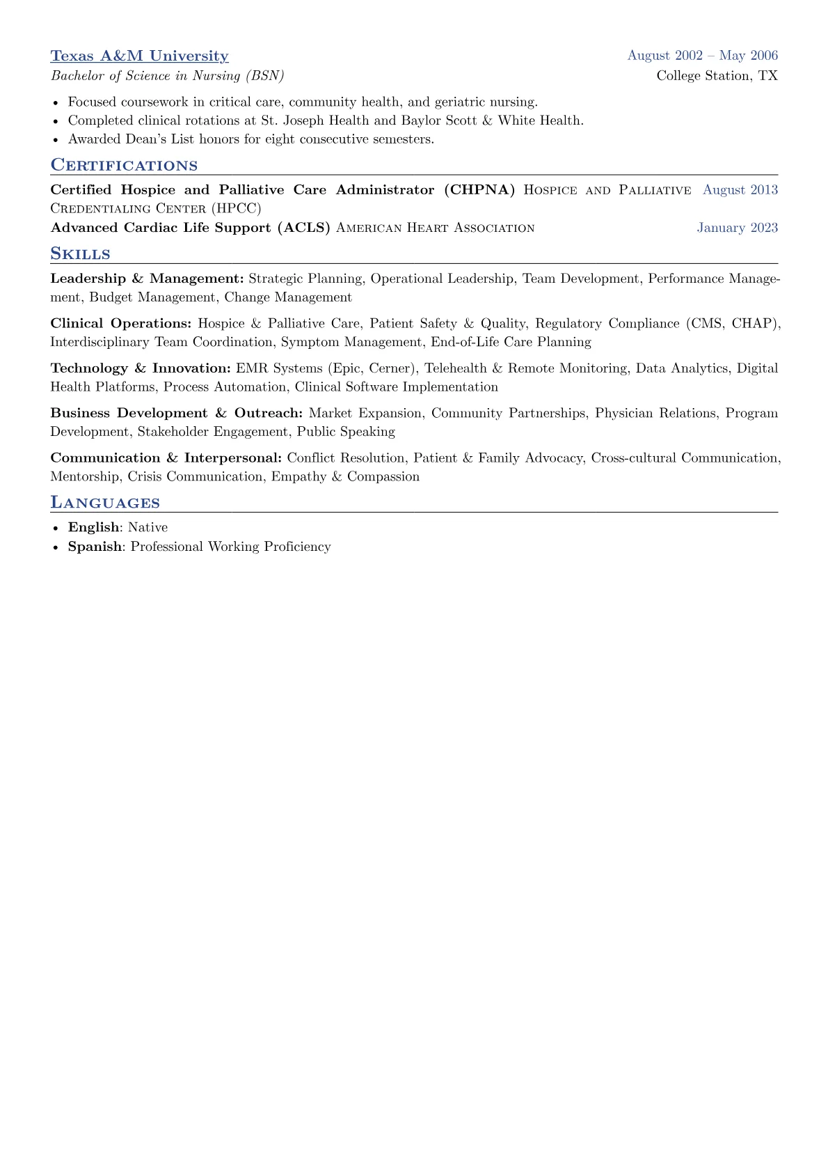 Hospice Director version - Page 2