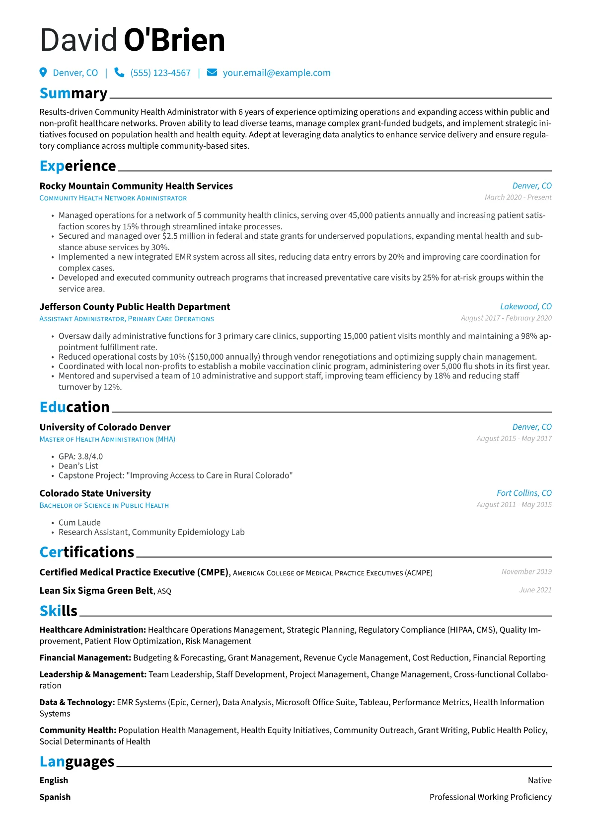 Community Health version - Page 1