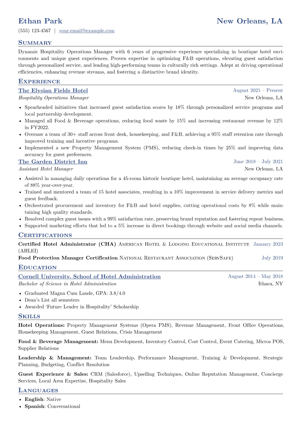 Boutique Hotel & F&B version - Page 1