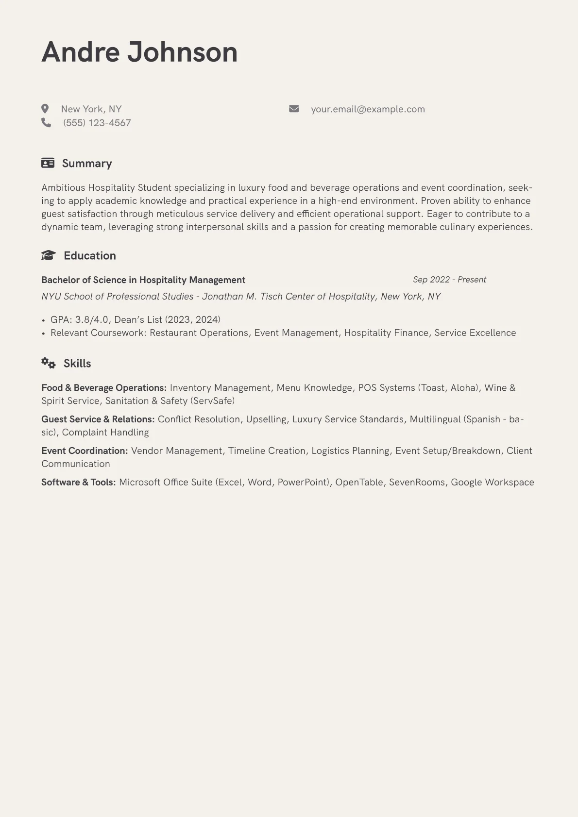 Luxury F&B & Events version - Page 1