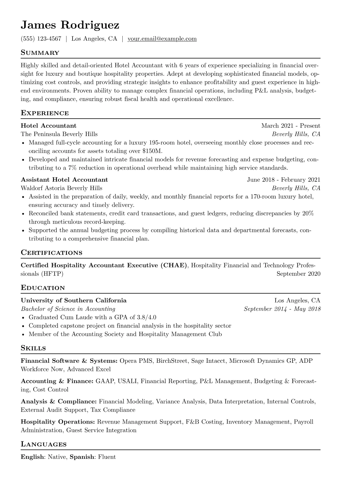 Hotel Accountant version - Page 1