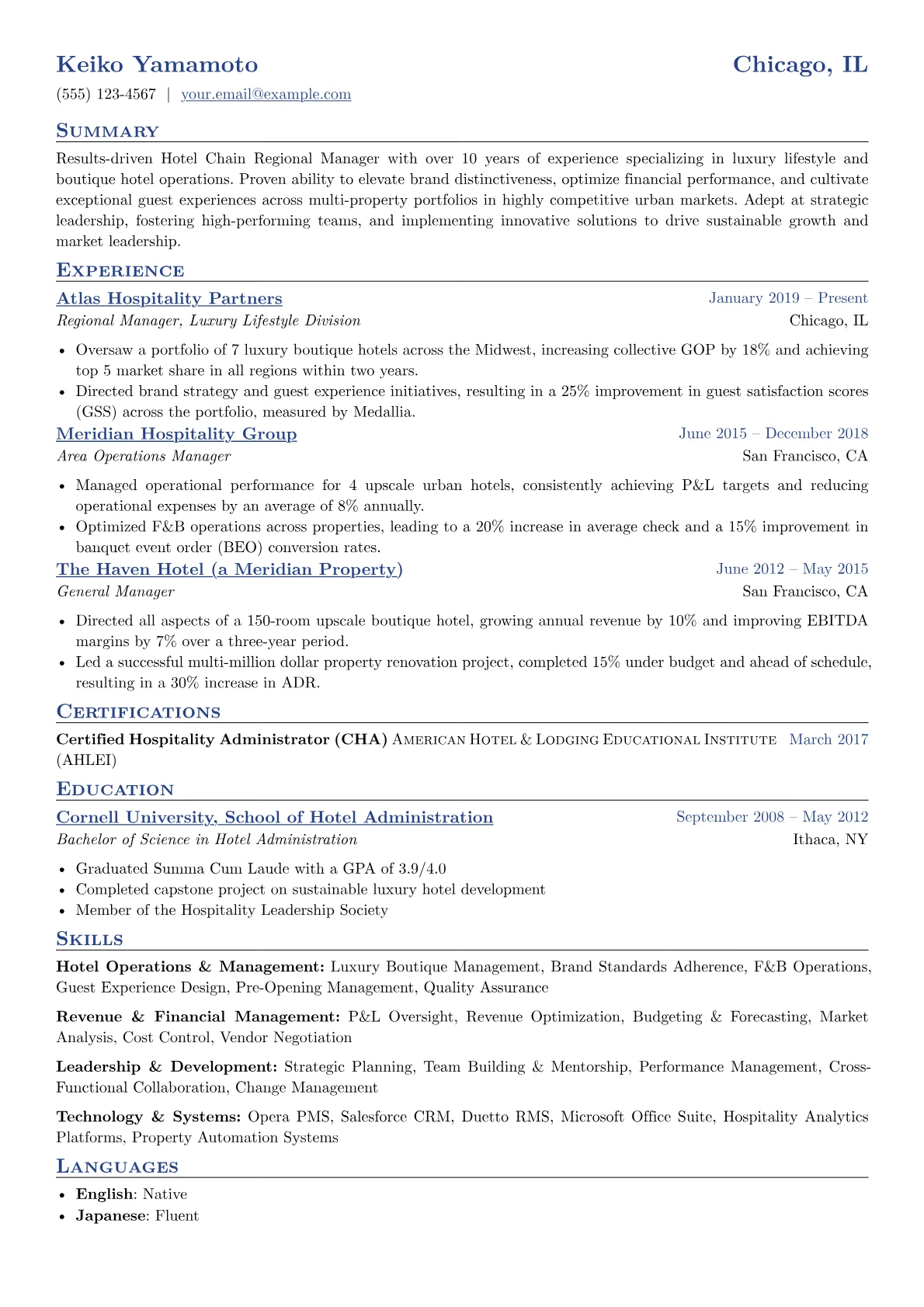 Hotel Operations version - Page 1
