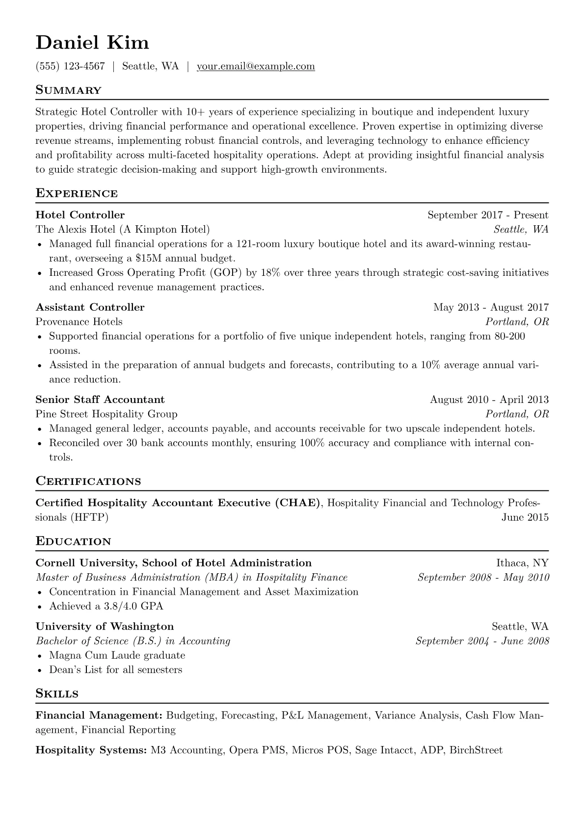 Boutique Hotel Operations version - Page 1