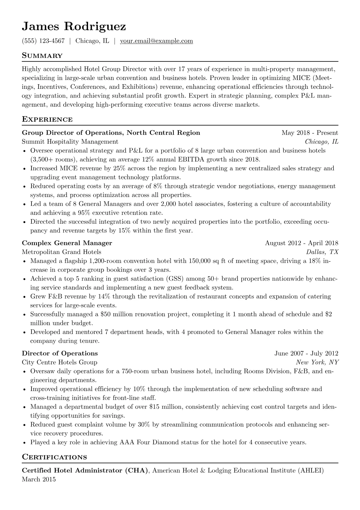 Convention & Business version - Page 1