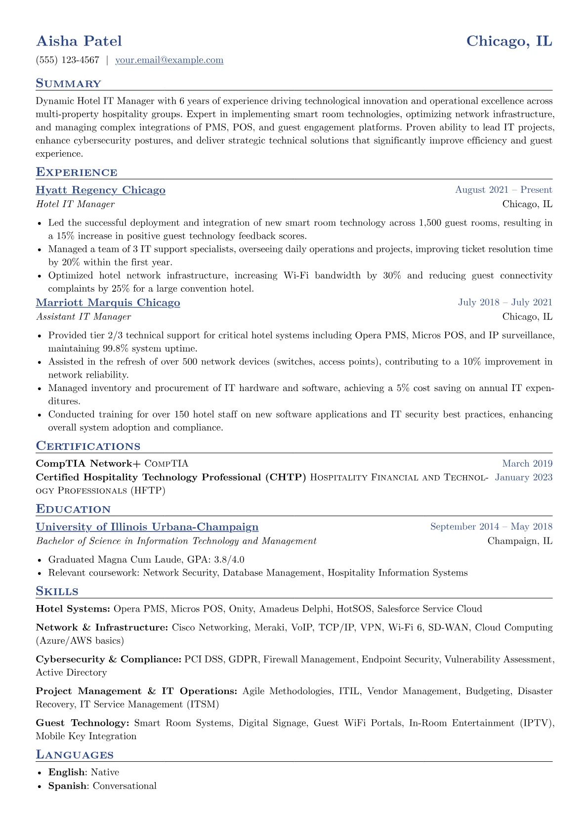 Hotel Systems version - Page 1