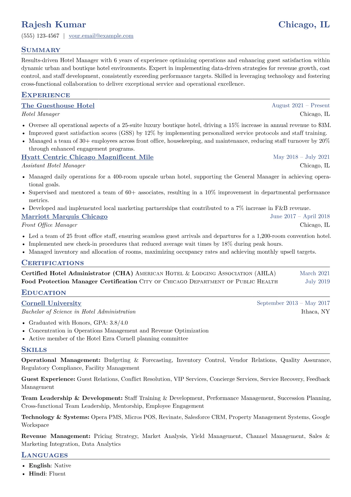 Operational Management version - Page 1