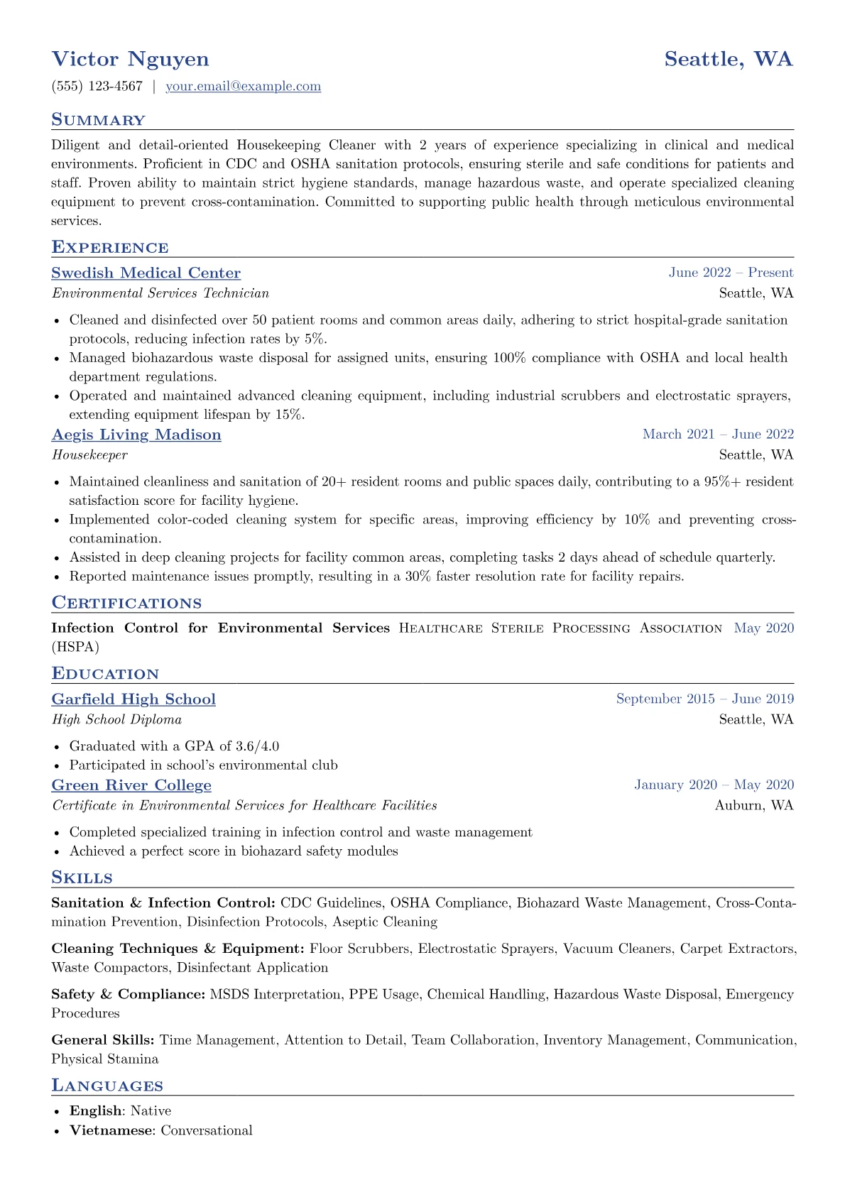 Healthcare & Clinical version - Page 1