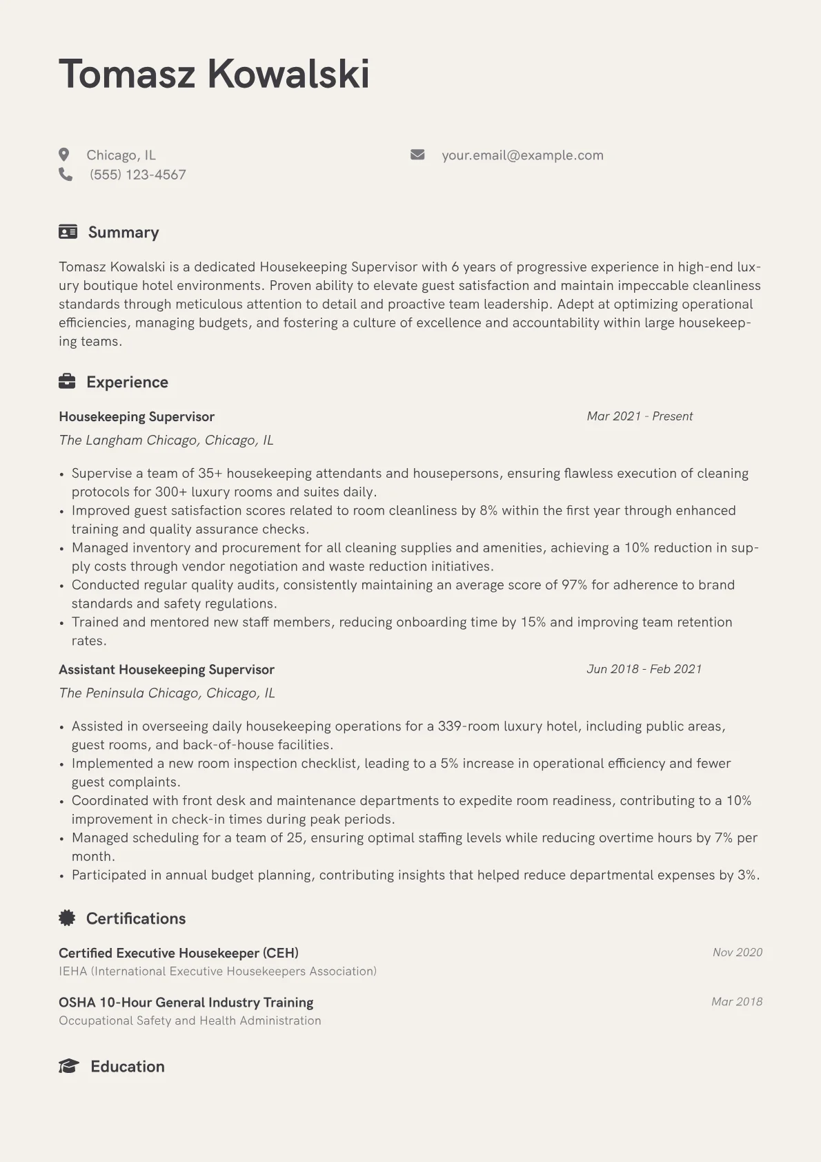 Housekeeping version - Page 1