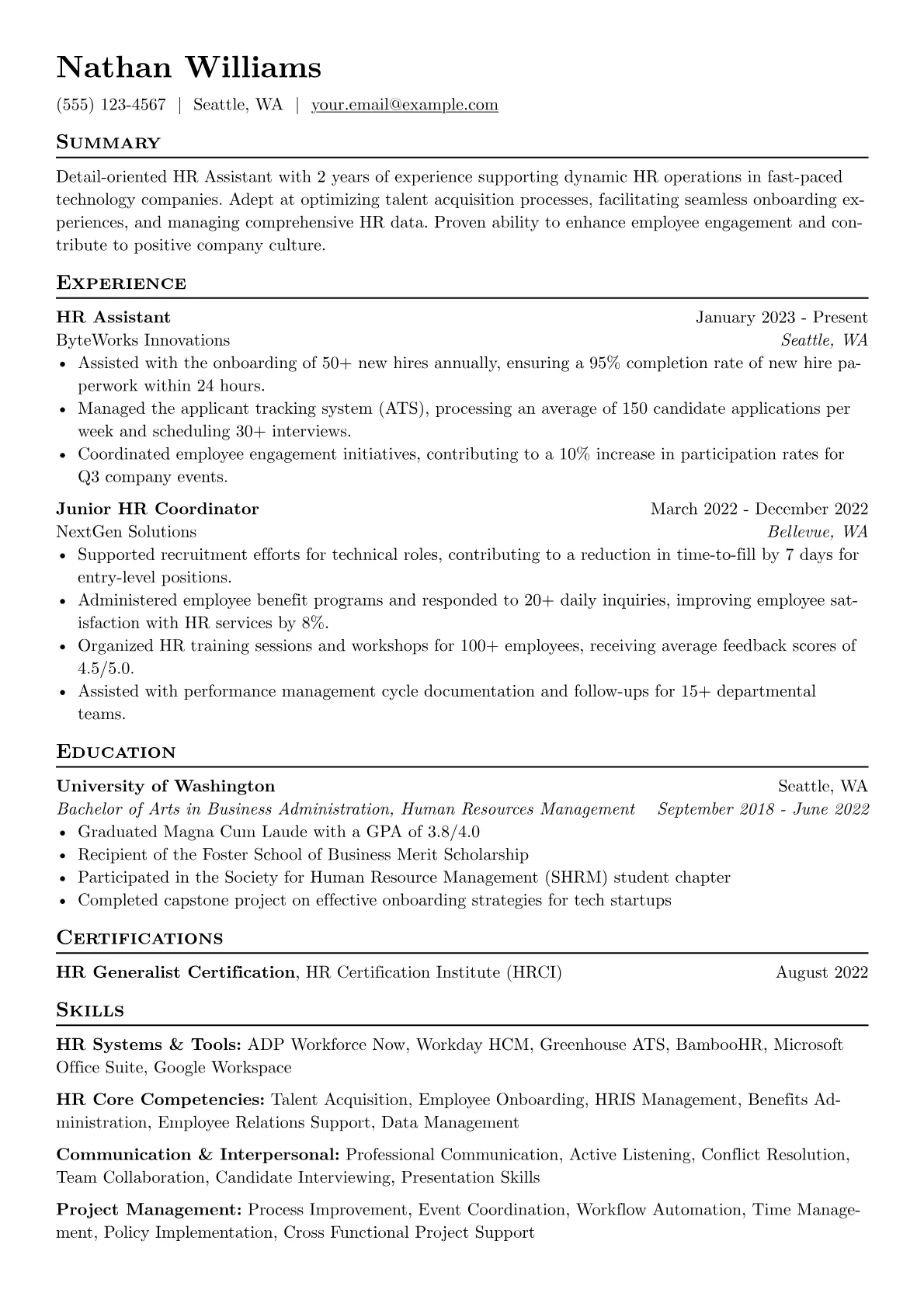 HR Assistant Tech Focus version - Page 1