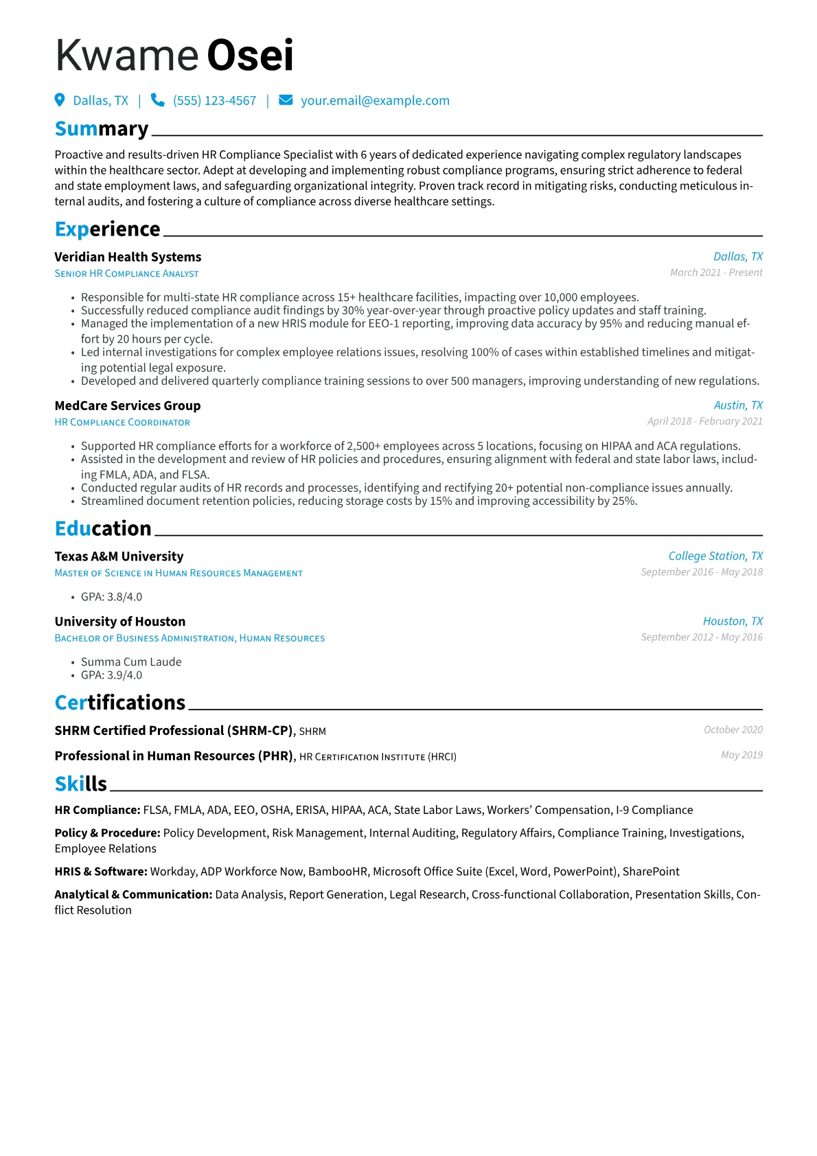Healthcare HR version - Page 1