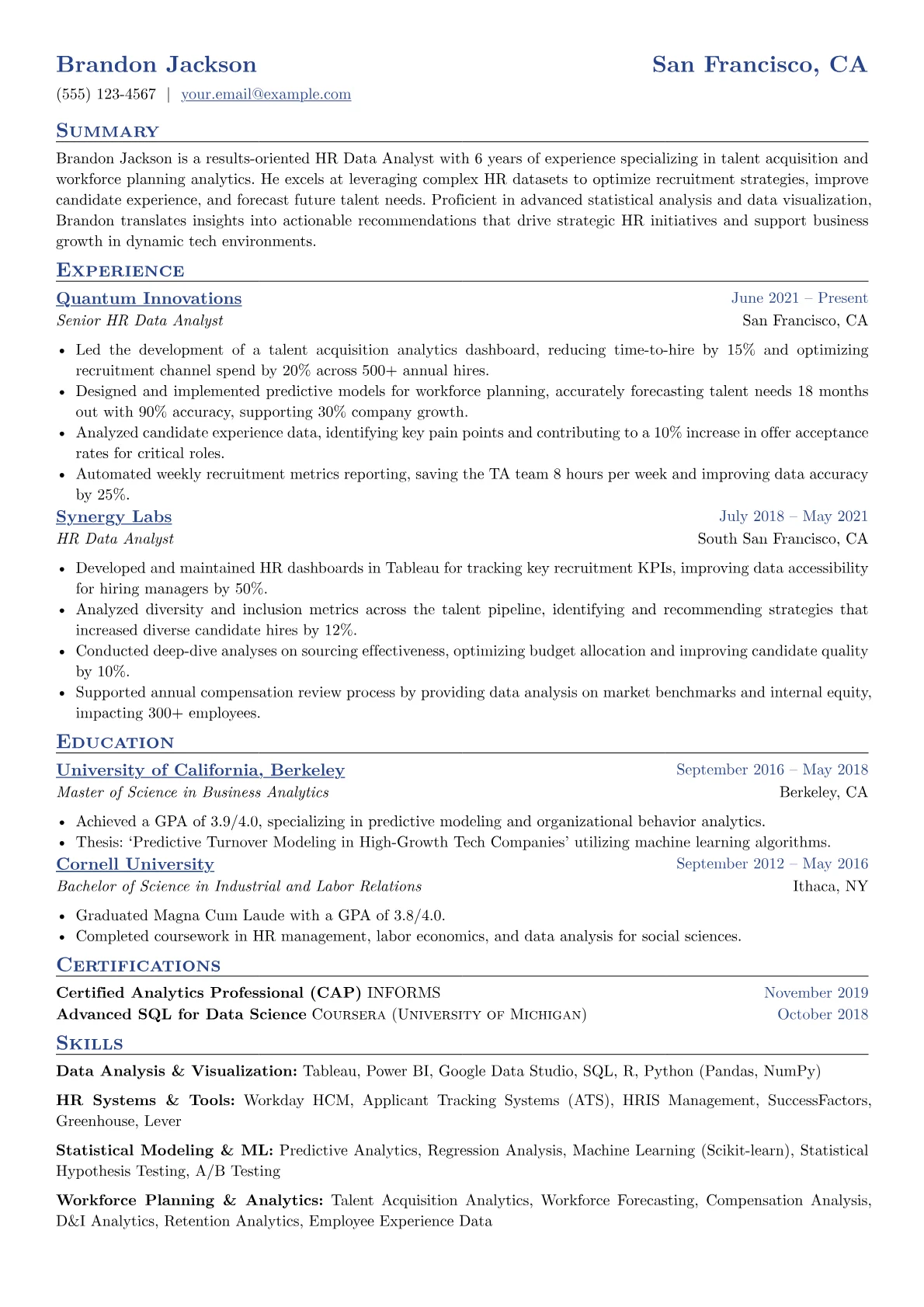 HR Data Analyst version - Page 1