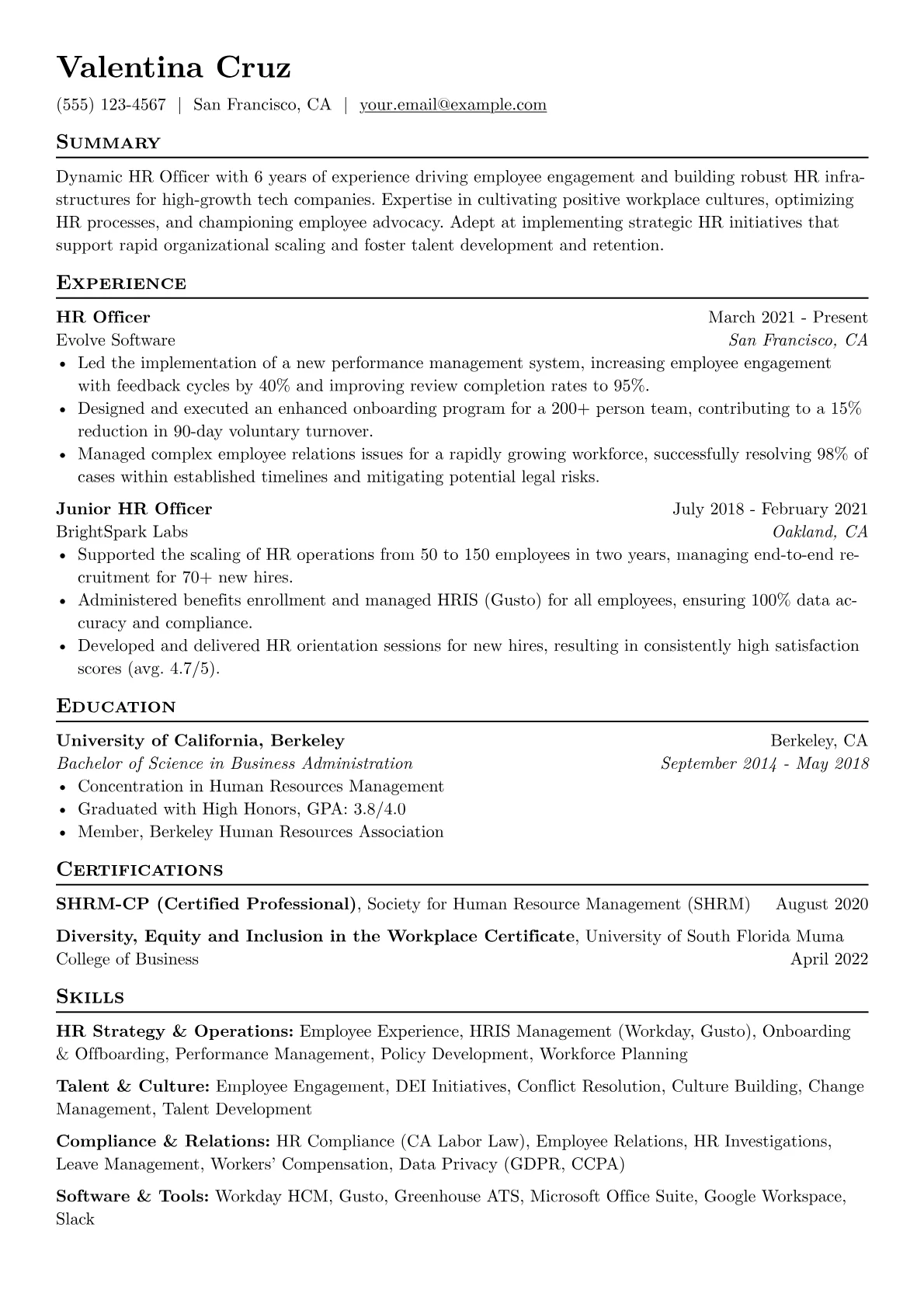 HR Officer version - Page 1