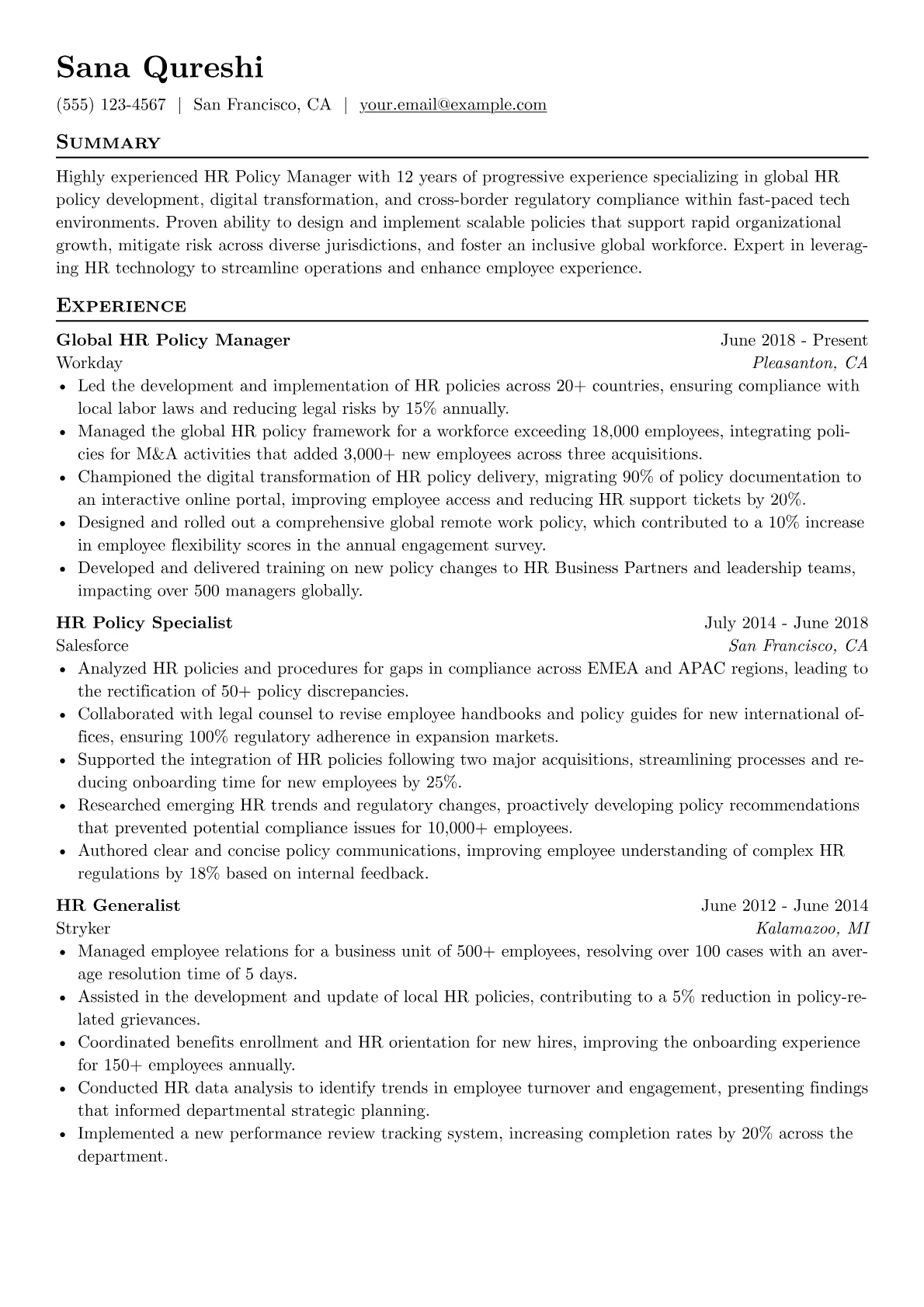 HR Policy Manager version - Page 1
