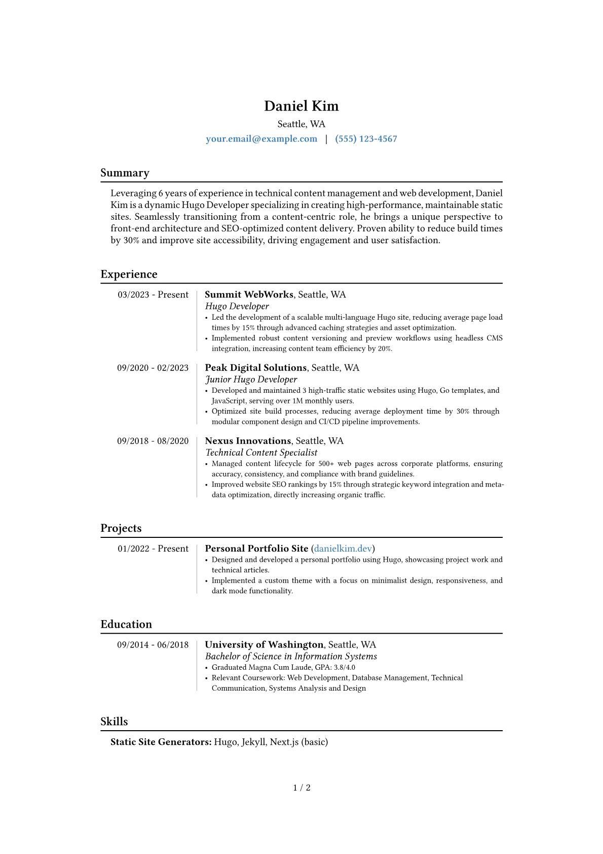 Career changer version - Page 1