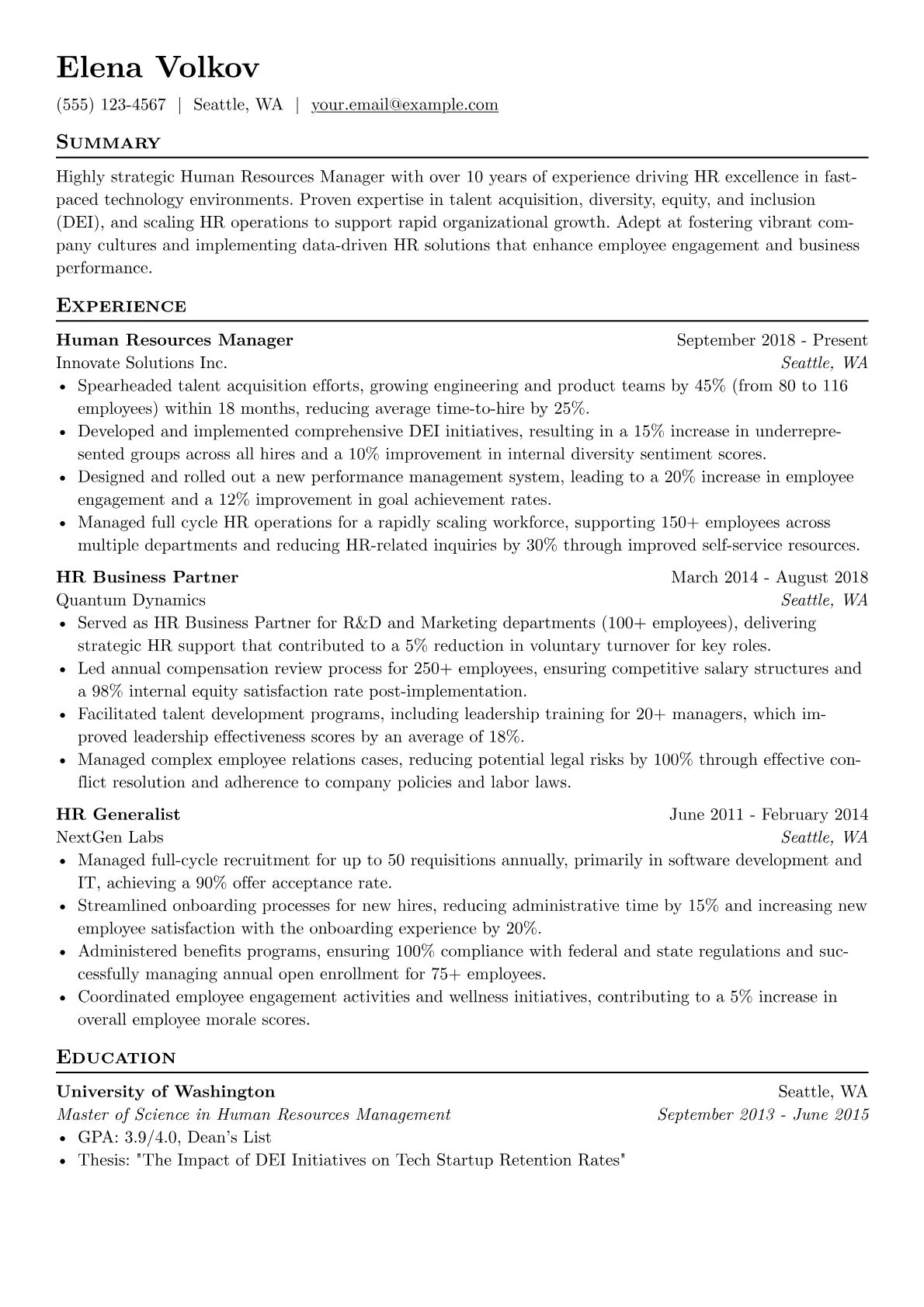 HR Manager - Tech version - Page 1