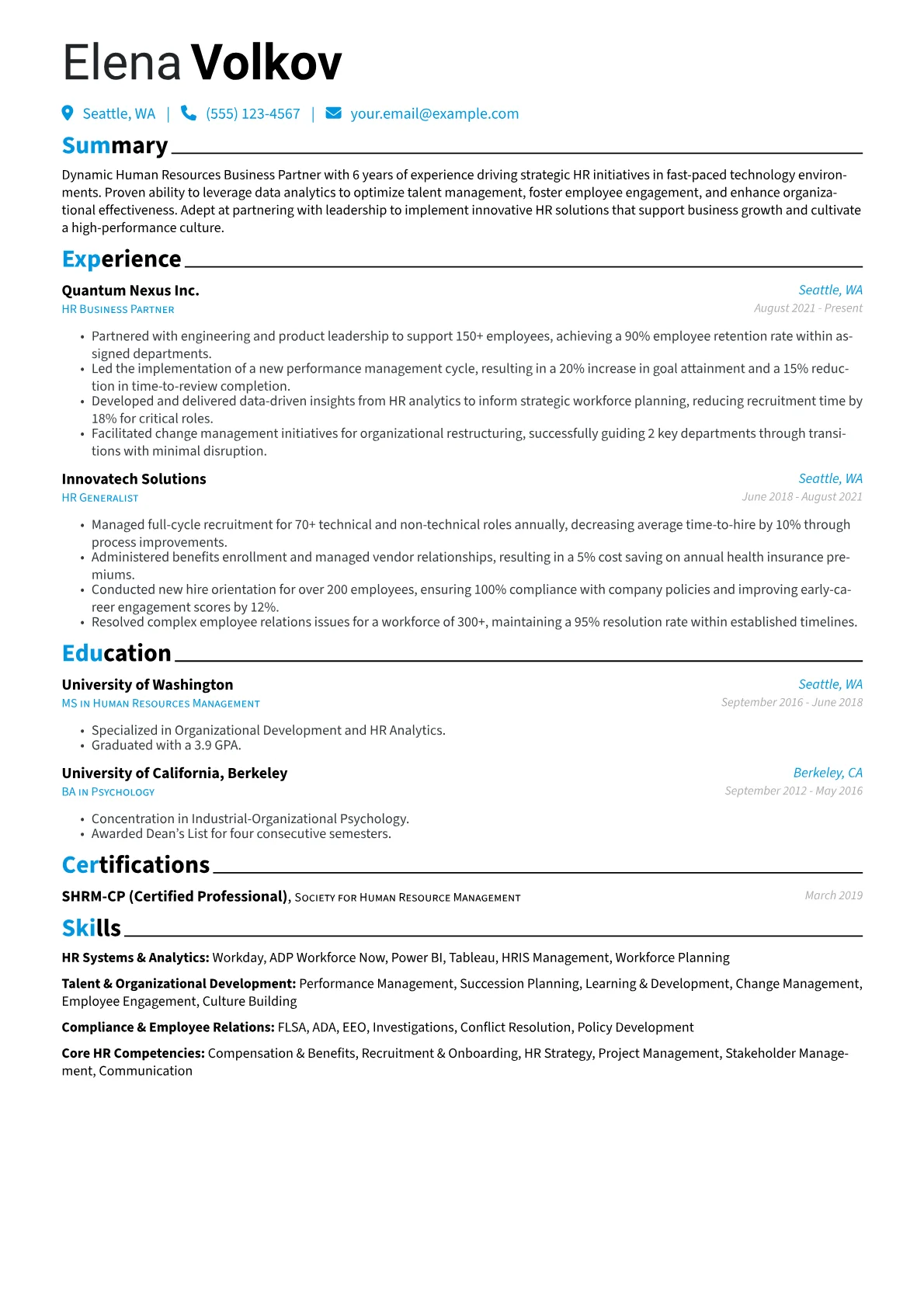 HR Business Partner version - Page 1
