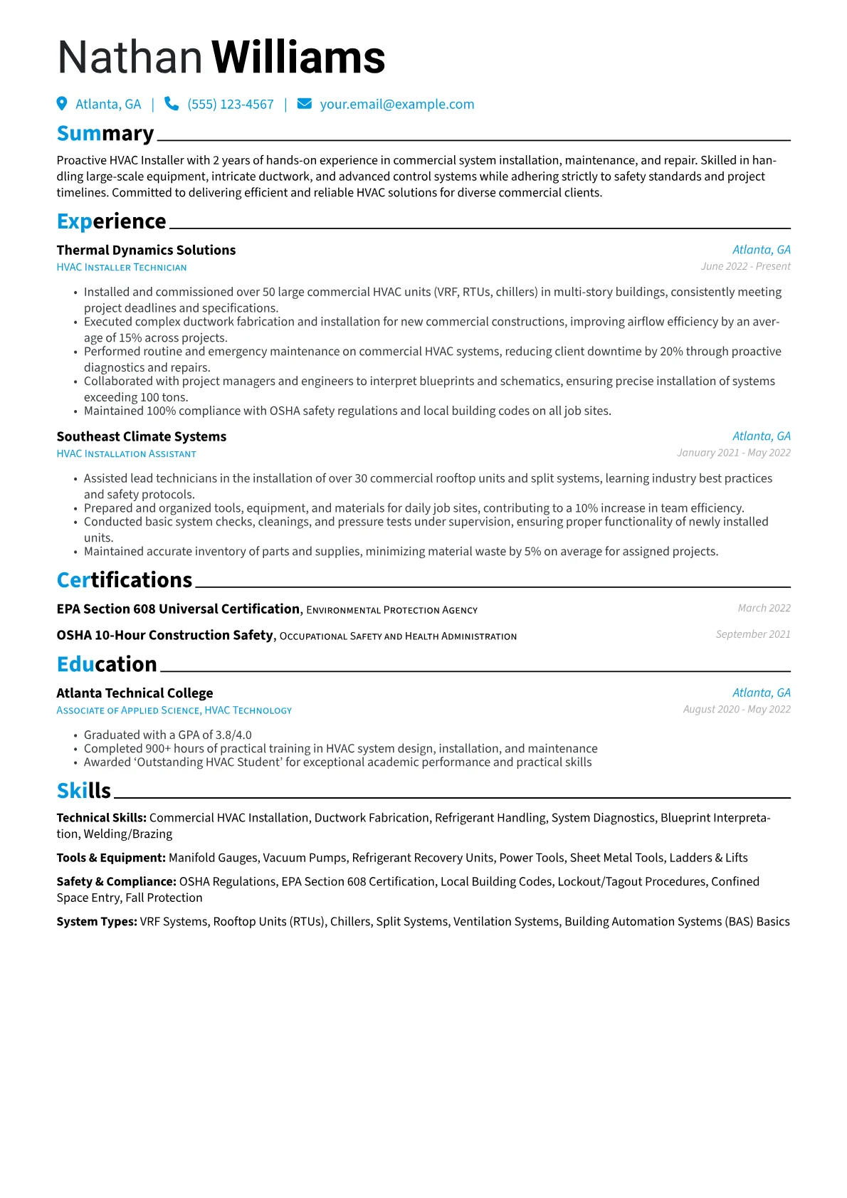 Commercial HVAC Installer version - Page 1