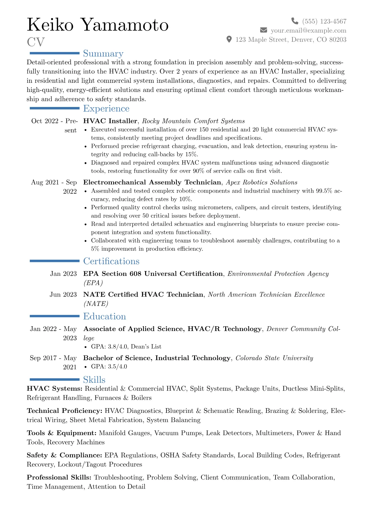 Career changer version - Page 1