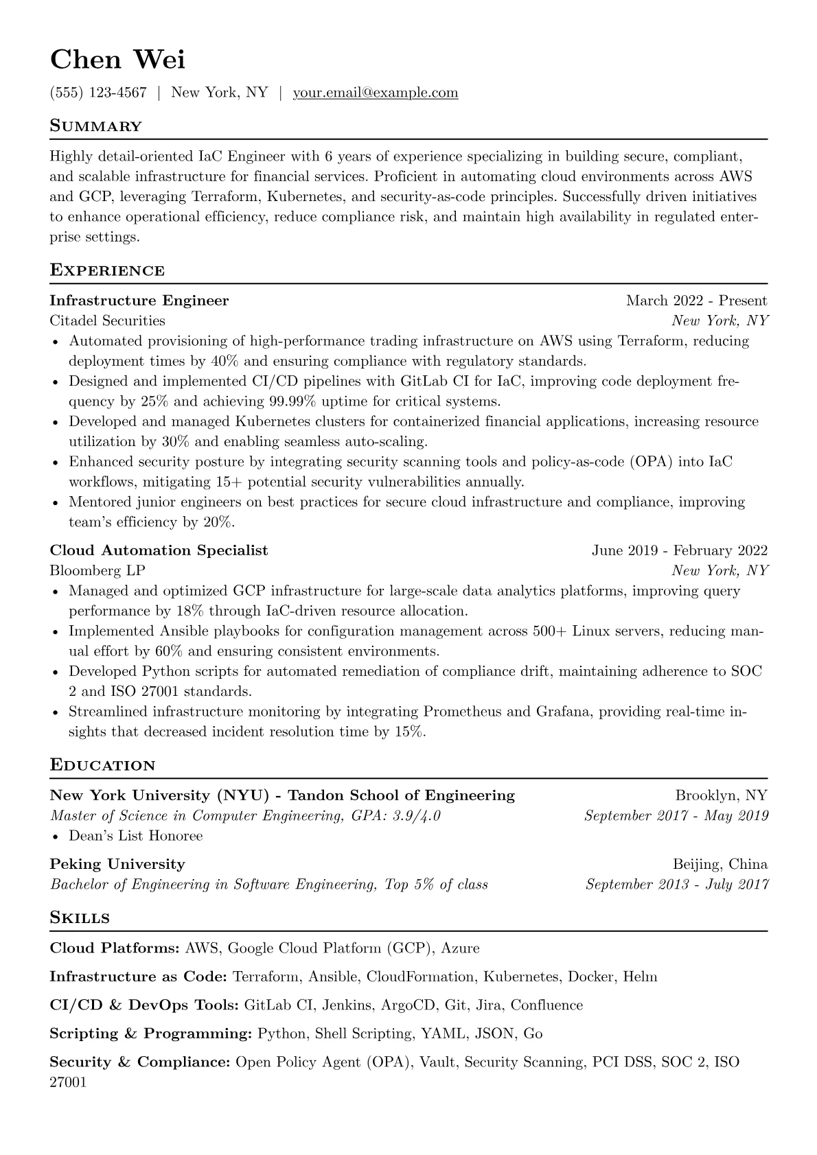 IaC Engineer - FinTech version - Page 1