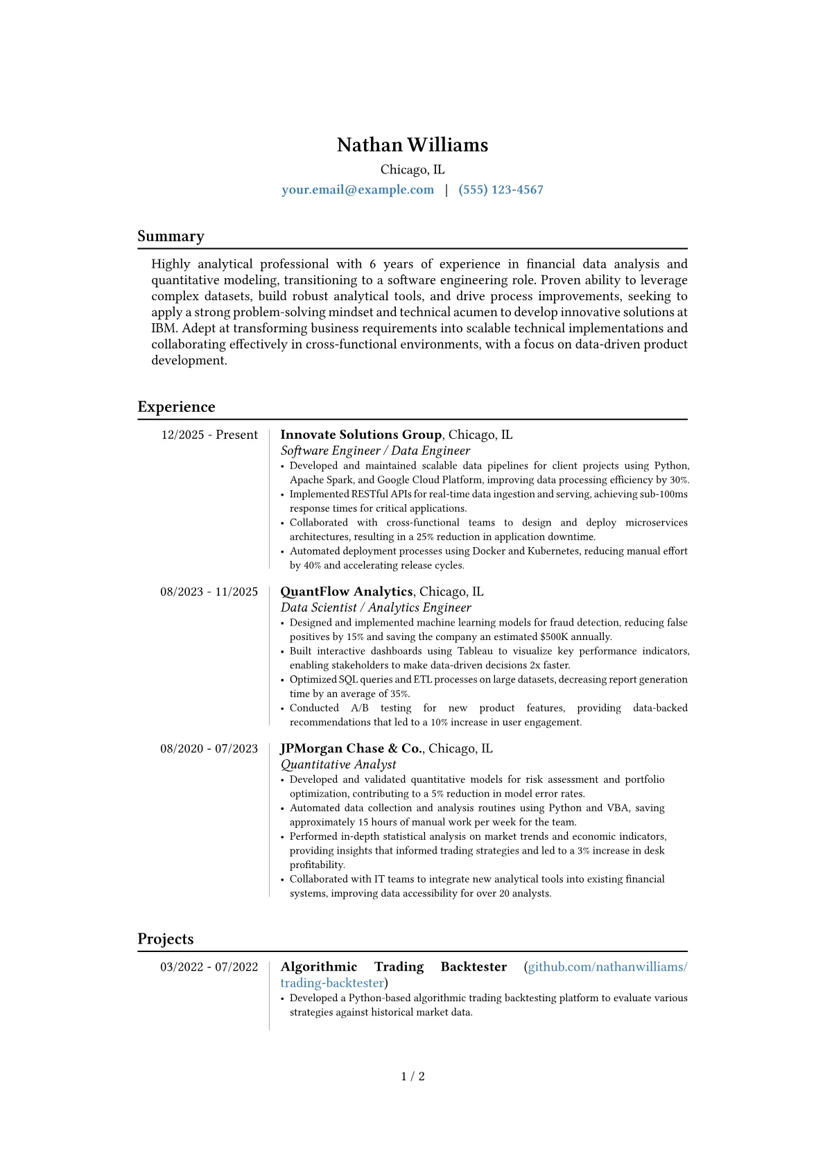Career changer version - Page 1
